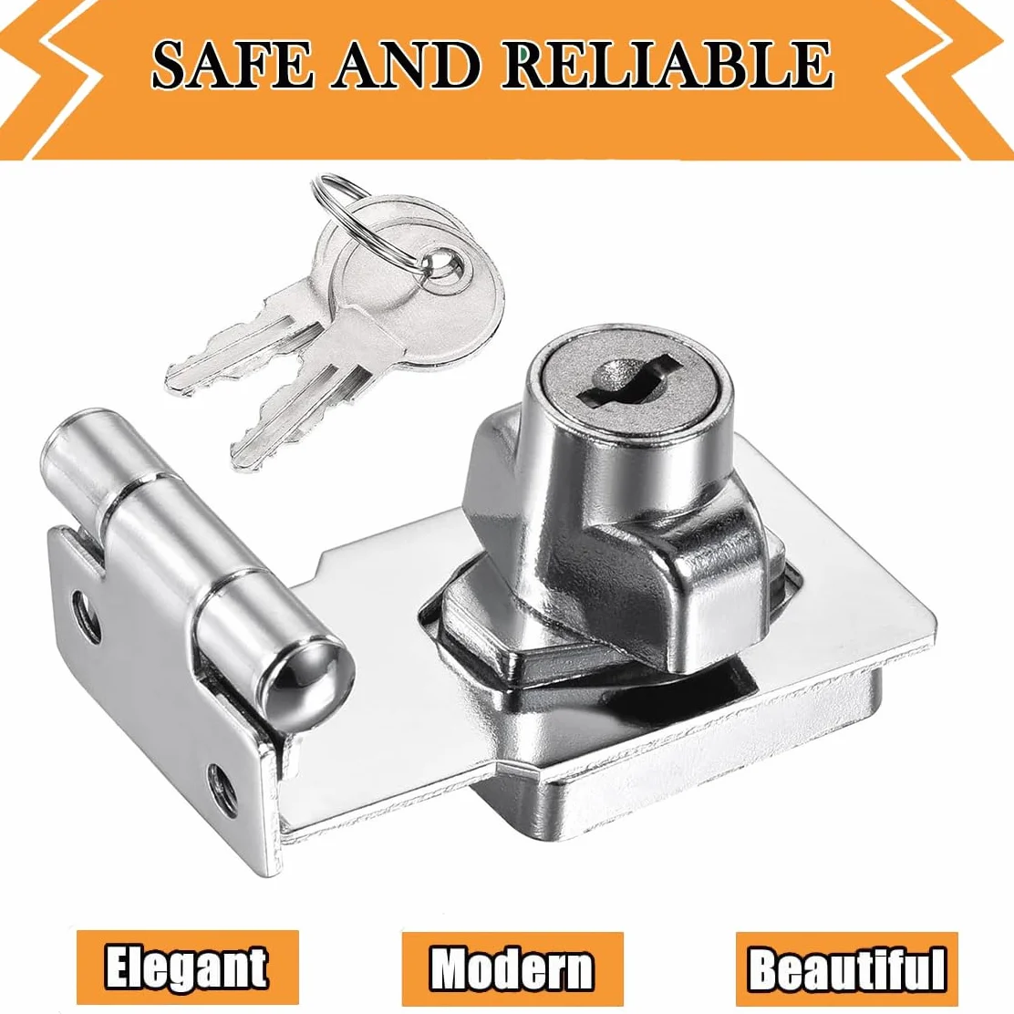 Lucchetto Haspe angolo retto 90 gradi Serratura cassetto armadietto Chiusure Hasp serratura porte 2.5 Inch