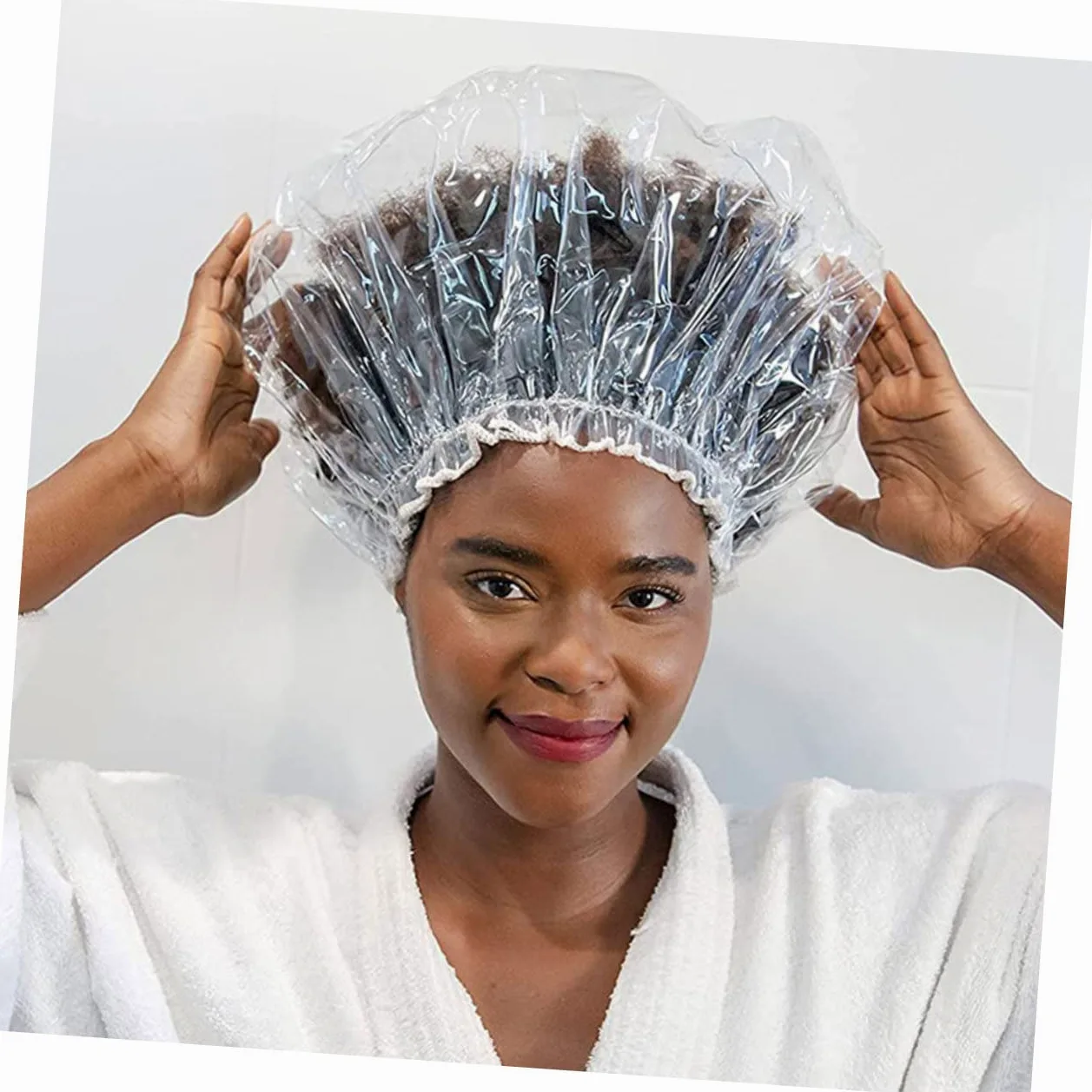 5pezzi Doccia Impermeabili Unisex Per Lunghi Cuffie Regolabili Per Adulti e Multifunctional Per Spa e Della