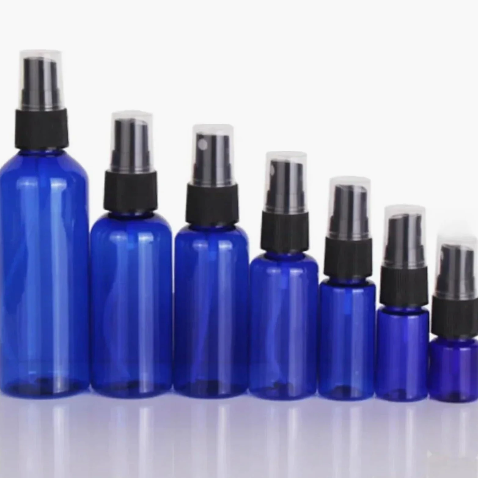 Flacone Spray Vuoto 50 flaconi spray blu vuoti ricaricabili, contenitori in plastica a nebbia fine for disinfettante alcolico