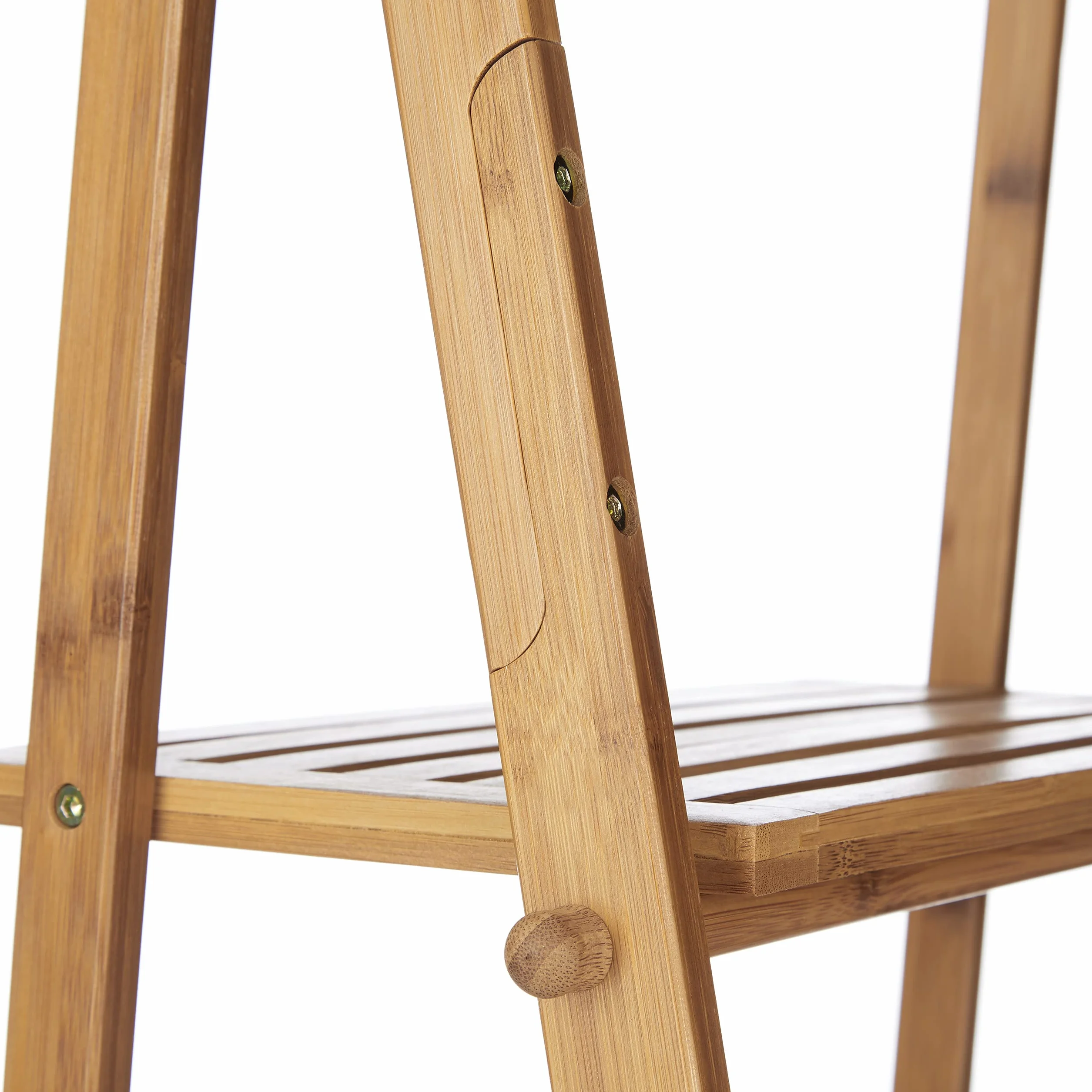 Relaxdays Porta Asciugamani Salviette da Terra Legno Marrone 31x53x152 cm