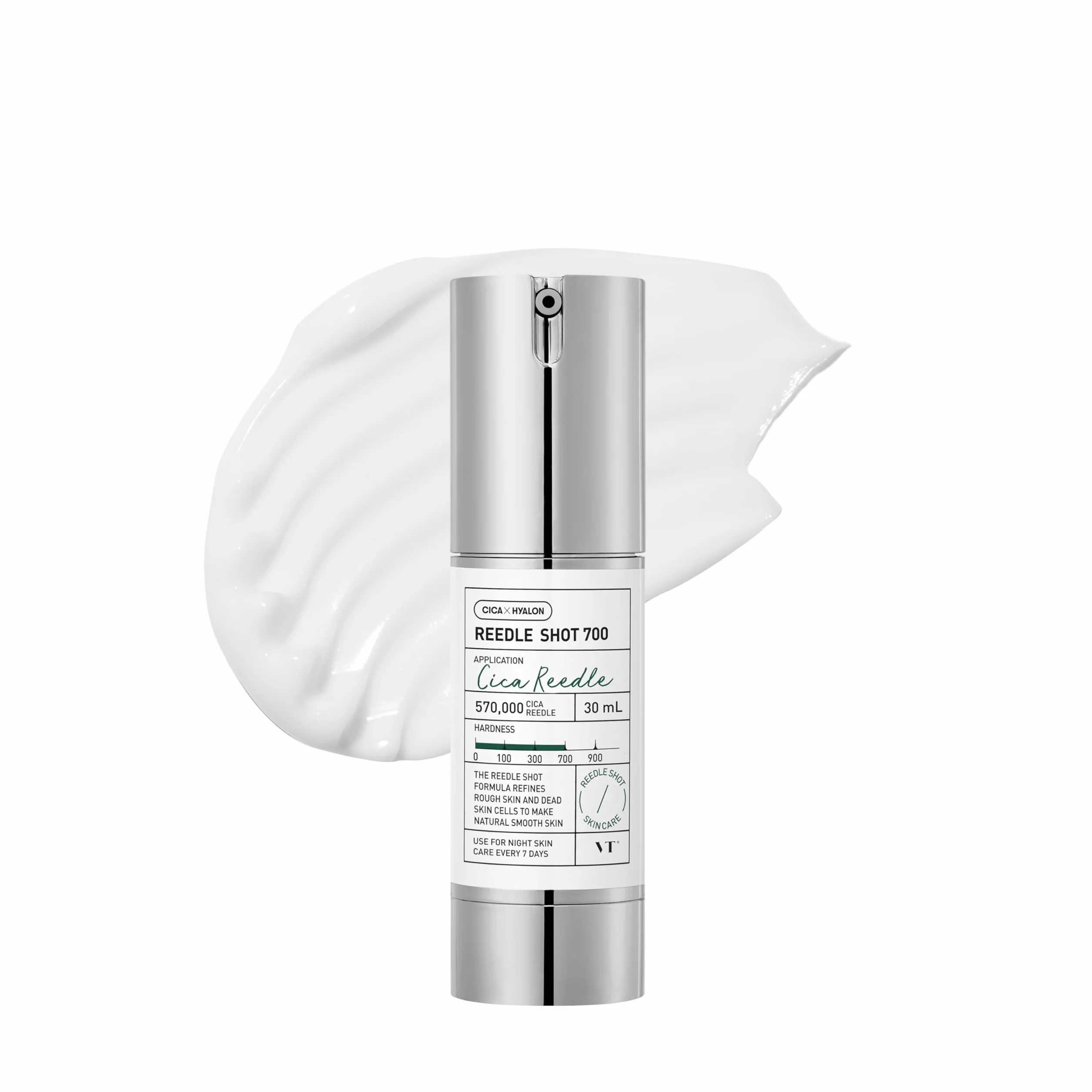VT COSMETICS VT REEDLE SHOT 700, siero di microago Advanced Night Exosome, centella asiatica, acido ialuronico, propoli, rigenerazione