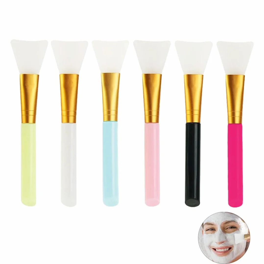6 PCS Pennello Maschera Silicone, Professionale Pennello Maschera, Pennello Maschera, Maschera Strumento di Bellezza Morbido Pennelli per Maschera Occhi DIY