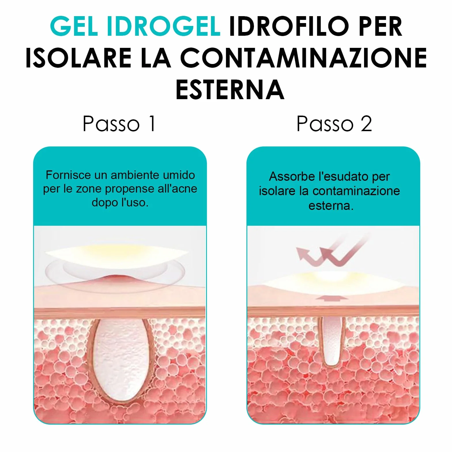 264pcs Cerotti Brufoli Pimple Patch Invisibili Per Acne Idrocolloide Naturale Con Olio Dell'Albero Del Tè E Acido Salicilico Giorno E Notte 2 In 1 Cerotto Impermeabile Patch Brufoli