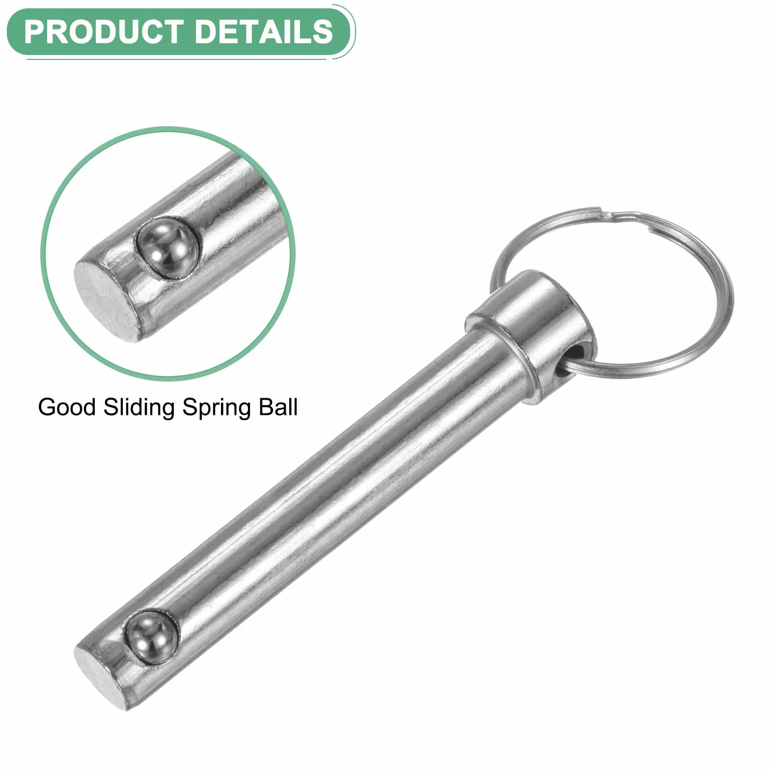 M METERXITY 2-Pz Spille a Rilascio Rapido Dia 3/8" [10mm] Acciaio Carbonio per Barca