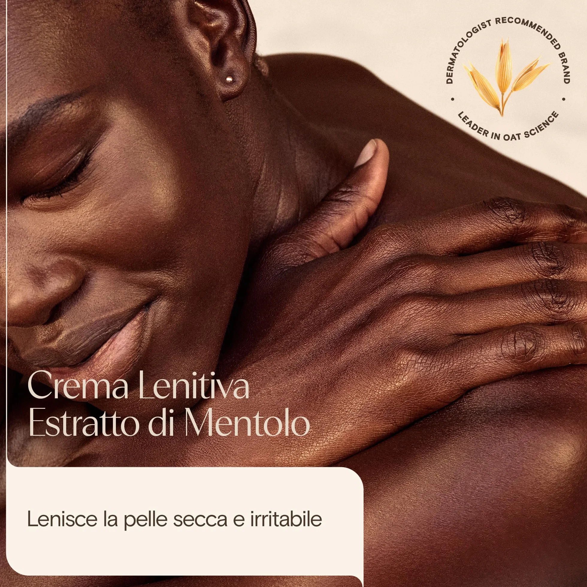 Aveeno Skin Relief Crema Corpo Idratante Lenitiva, Crema corpo con Mentolo e Avena Colloidale Prebiotica, Crema corpo idratante pelle secca e sensibile, 200 ml
