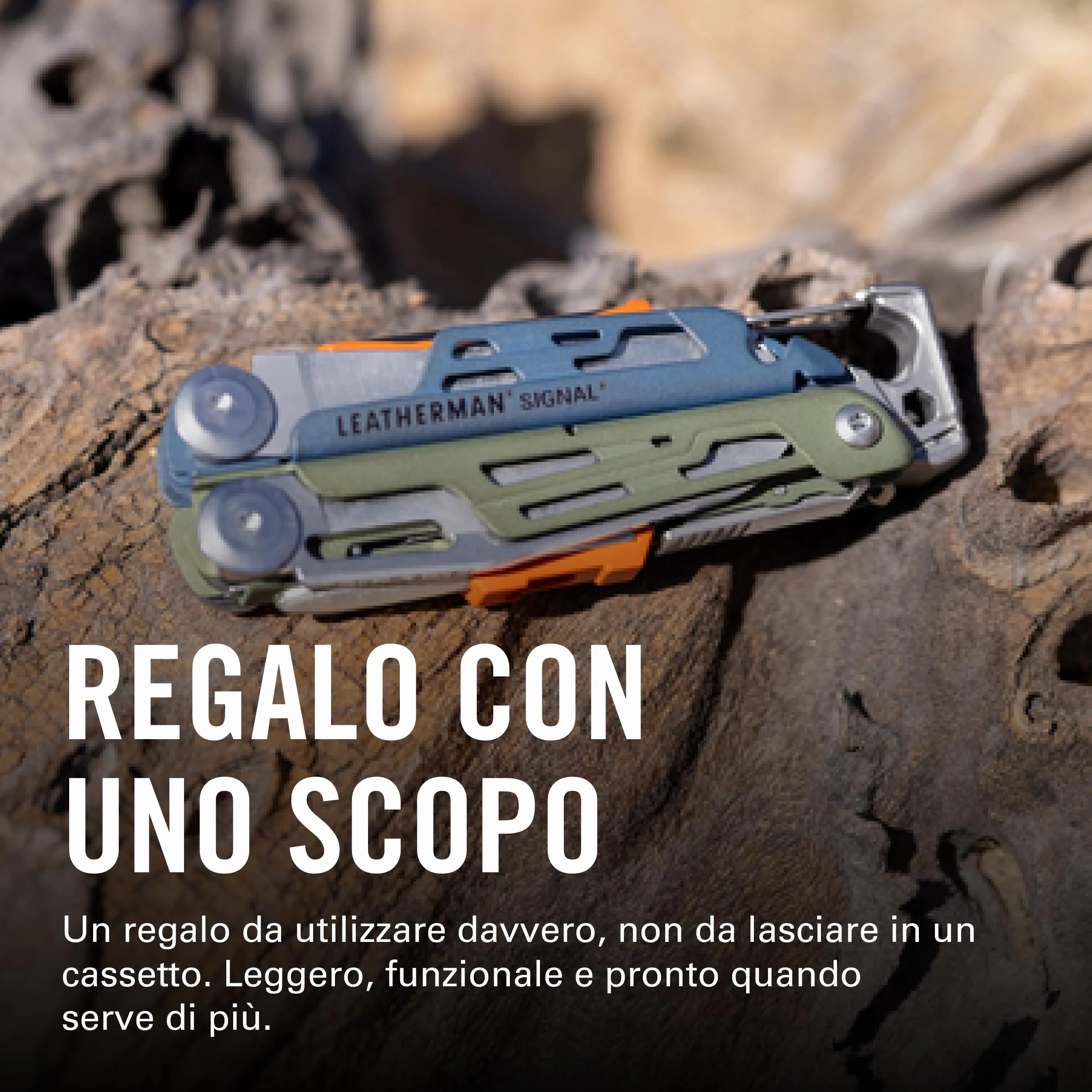 Leatherman Signal Multi-Tool 19 Strumenti Campeggio Sopravvivenza Tundrascape
