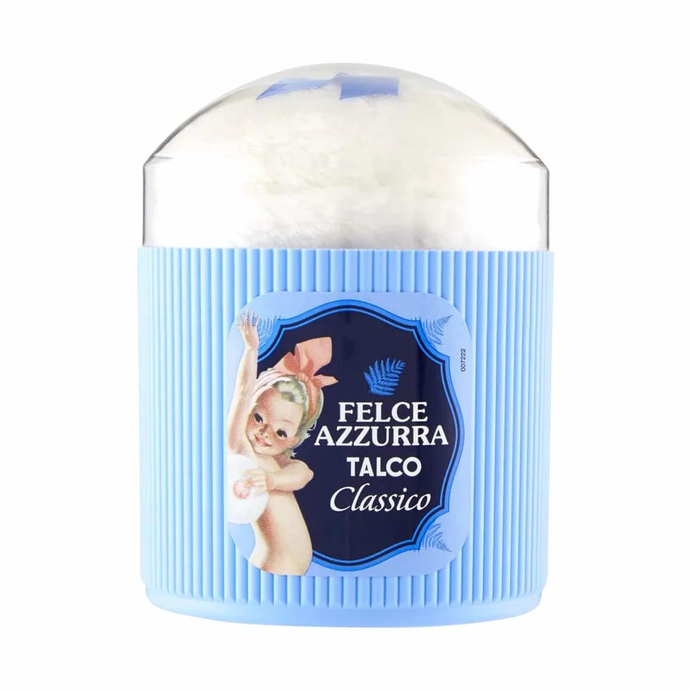 Felce Azzurra Classico - Talco in Polvere Profumato per il Corpo con Spugnetta (250gr)