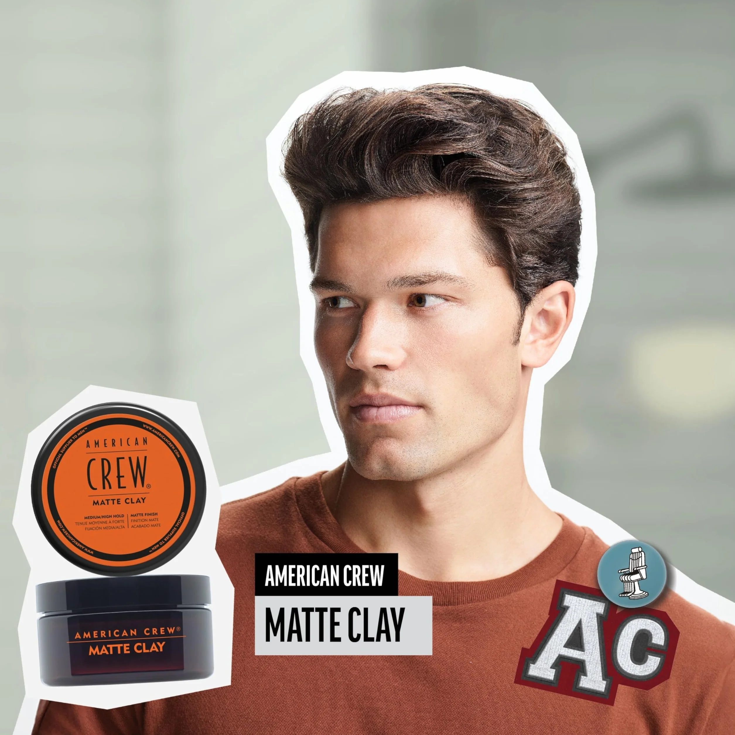 American Crew Matte Clay, Cera Capelli Uomo, Tenuta Medio/Alta & Finish Opaco, Dona Texture e Controllo, 85g