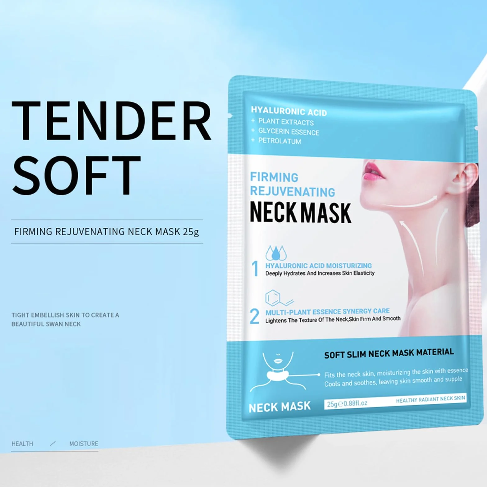 Maschera Per Il Collo, 7 Pezzi Maschera Lifting Del Collo, Cuscinetti Per La Cura Della Pelle Per Il Collo, Maschera Idratante Per Il Collo, Diluire Le Linee Del Collo E Riparare Il Collo (A)