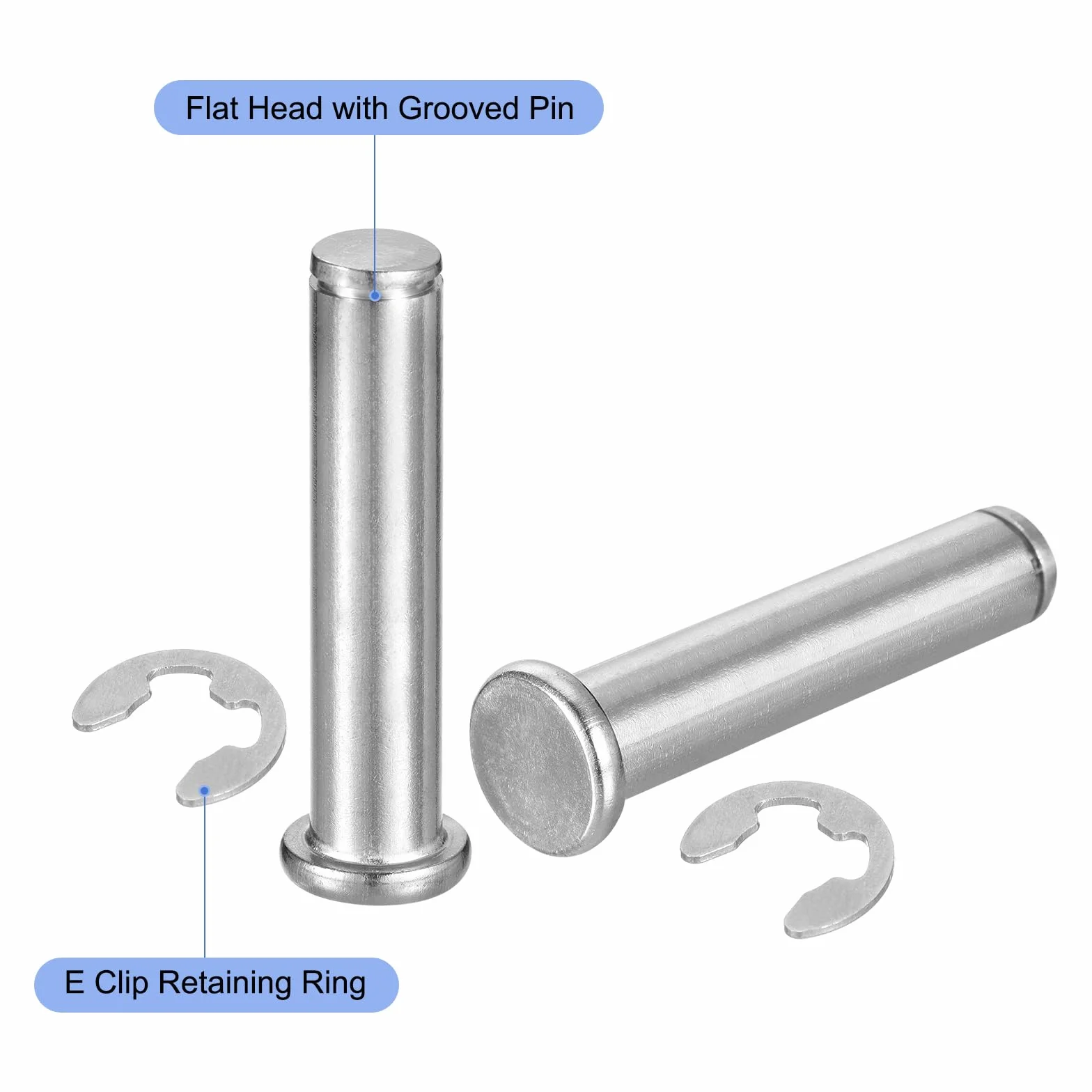 QUARKZMAN Perno Posizionamento Cilindrico M12x55mm Acciaio Inossidabile 304