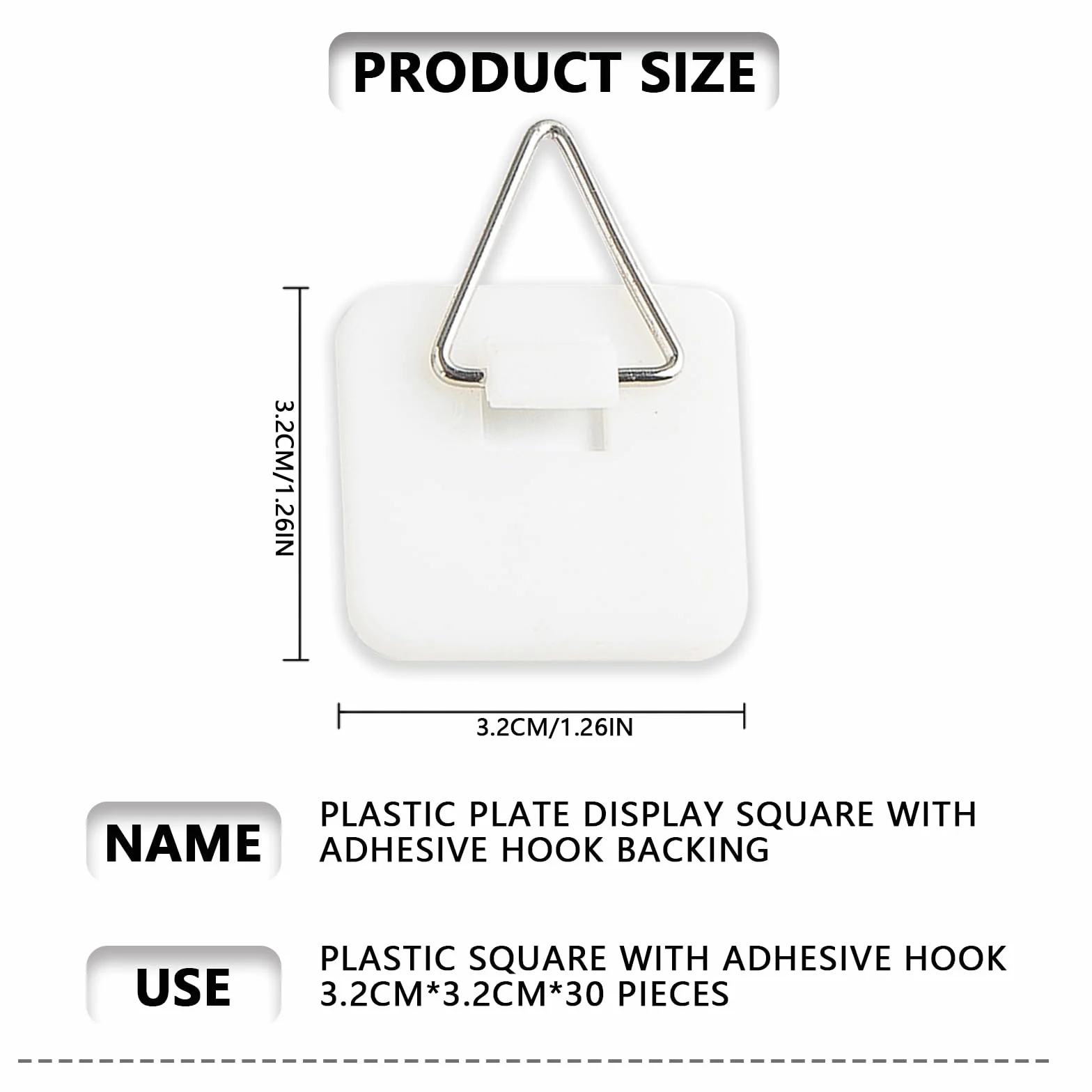 Ganci Per Quadri Adesivi 30 PCS - Ganci per Piatti da Parete Multifunzione Invisibili Verticali per Cucina