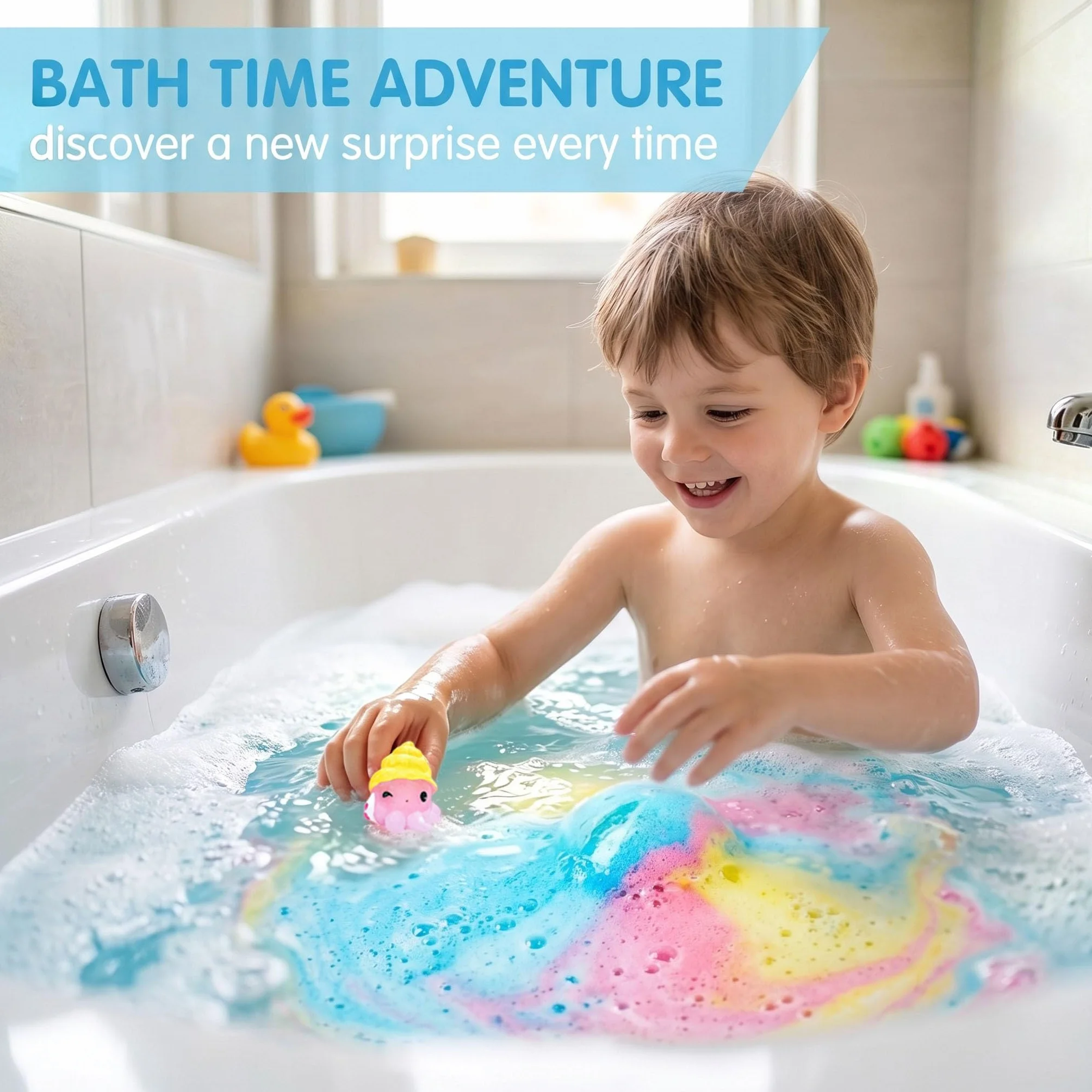 12 Pezzi Bombe da Bagno Bambini Dino a Sorpresa, Giocattoli da Bagno per Bambini, Regali di Natale e Compleanno, Regalo con Baff Bomb