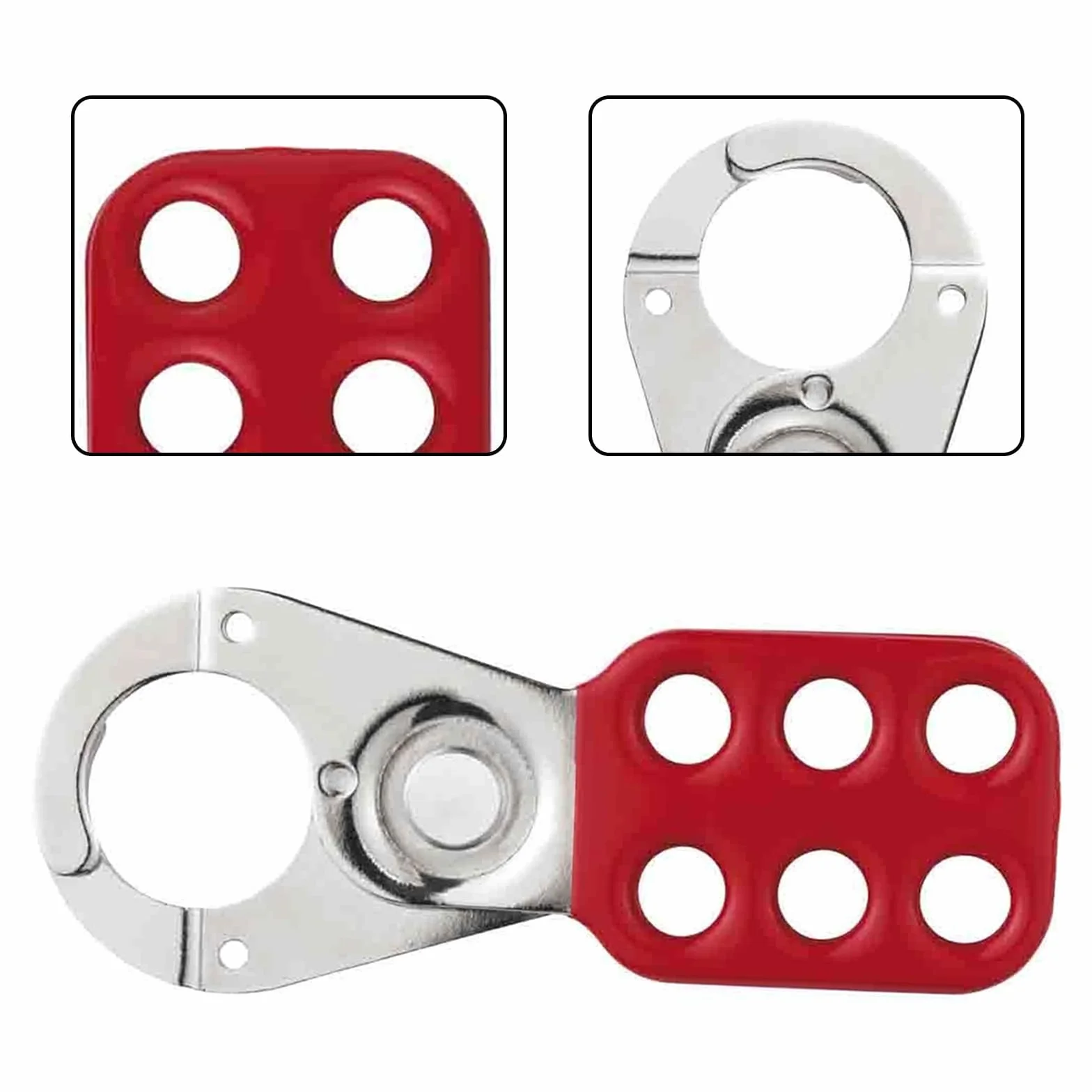 Blocco di sicurezza distanza apertura 25 mm hasp lock lockout tag out czerwony
