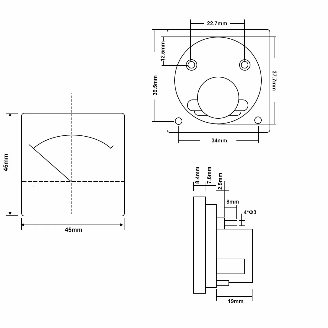 Sourcingmap misuratore di corrente analogica DC 0-30 mA 91 C4 amperometro