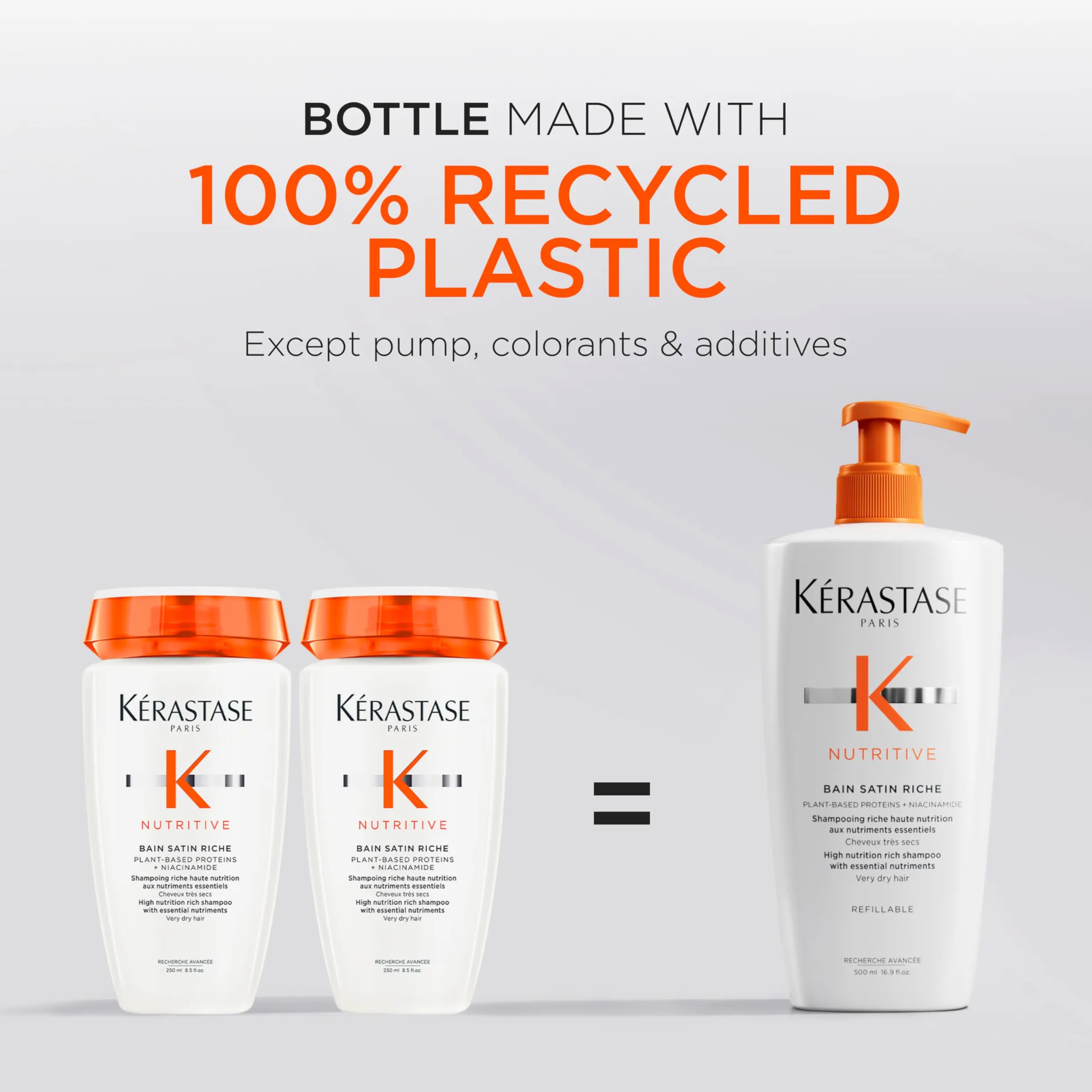 Kérastase, Nutritive, Shampoo Professionale Idratante per Capelli Molto Secchi, Capelli Nutriti e Forti, Formula Super Nutriente con Niacinamide e Glicerina, Bain Satin Riche