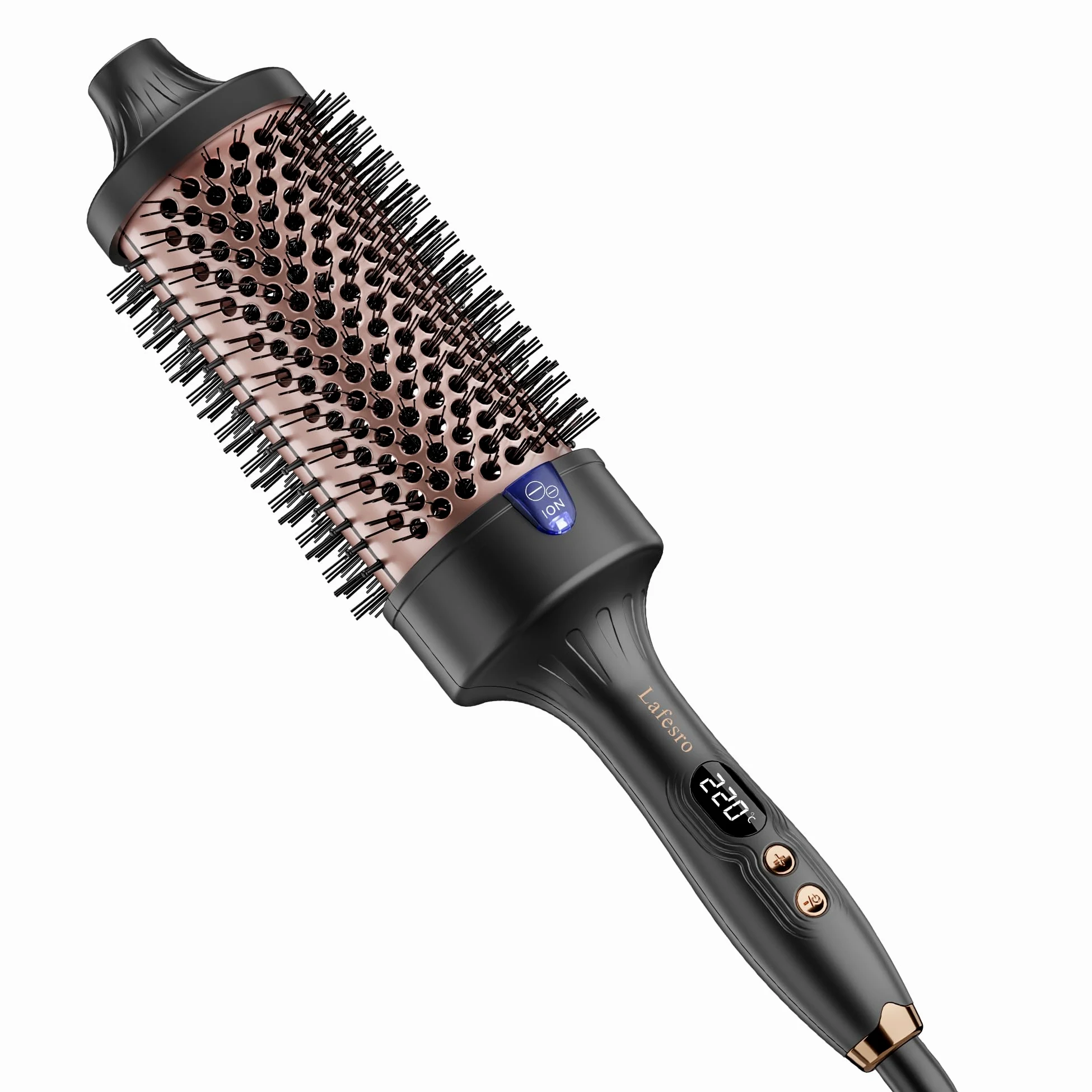 Spazzola Termica 60mm, Thermal Brush, Spazzola Arricciante | Barile Extra-Large per Ricci e Onde Voluminose, Riscaldamento Rapido, Temperatura Regolabile da 160°C a 220°C