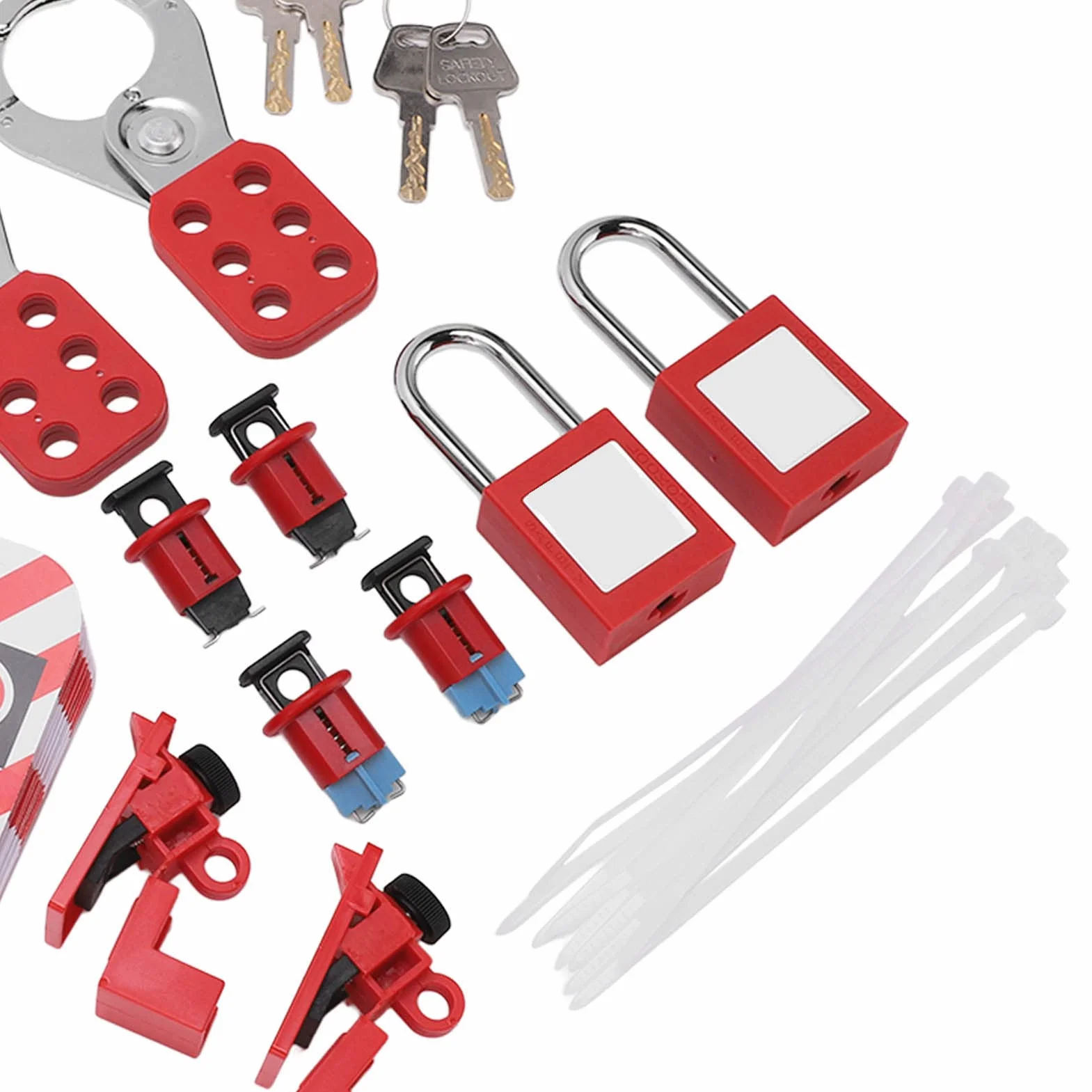 Kit di Tagout di Blocco Dell'interruttore Automatico, Chiusure di Blocco Set di Chiusure Per Etichette Loto Per Lucchetto Elettrico di Sicurezza Industriali