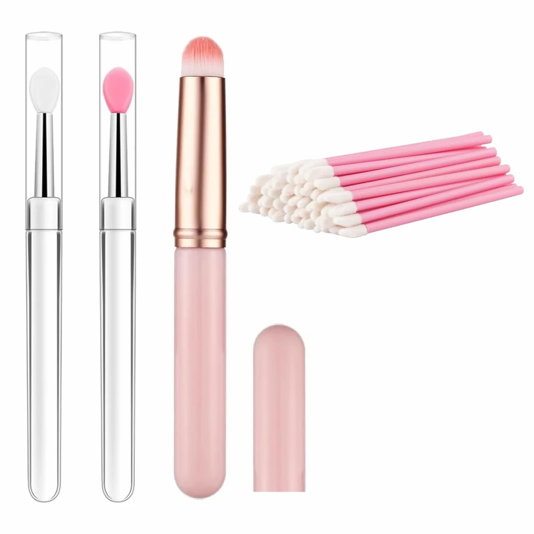 33pc Pennelli Morbidi per Labbra, Applicatori in Silicone, per labbra applicatori, per labbra per la cura delle labbra, Ideali per Rossetto e Cosmetici