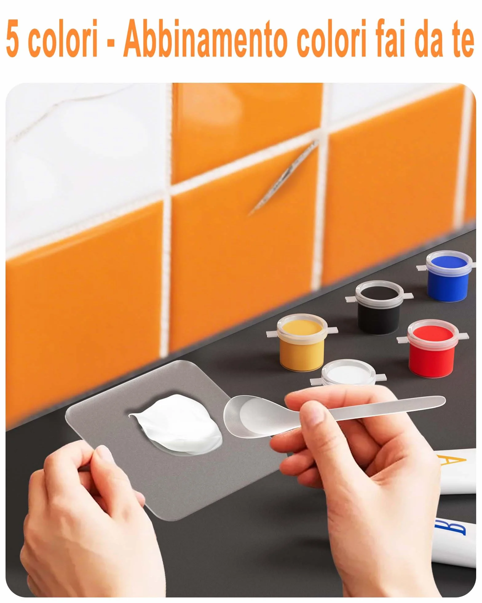 Kit Riparazione Piastrelle Vasca da Bagno 160 G Grande Capacità Abbinare Colori fai da te Ceramica Lavandino