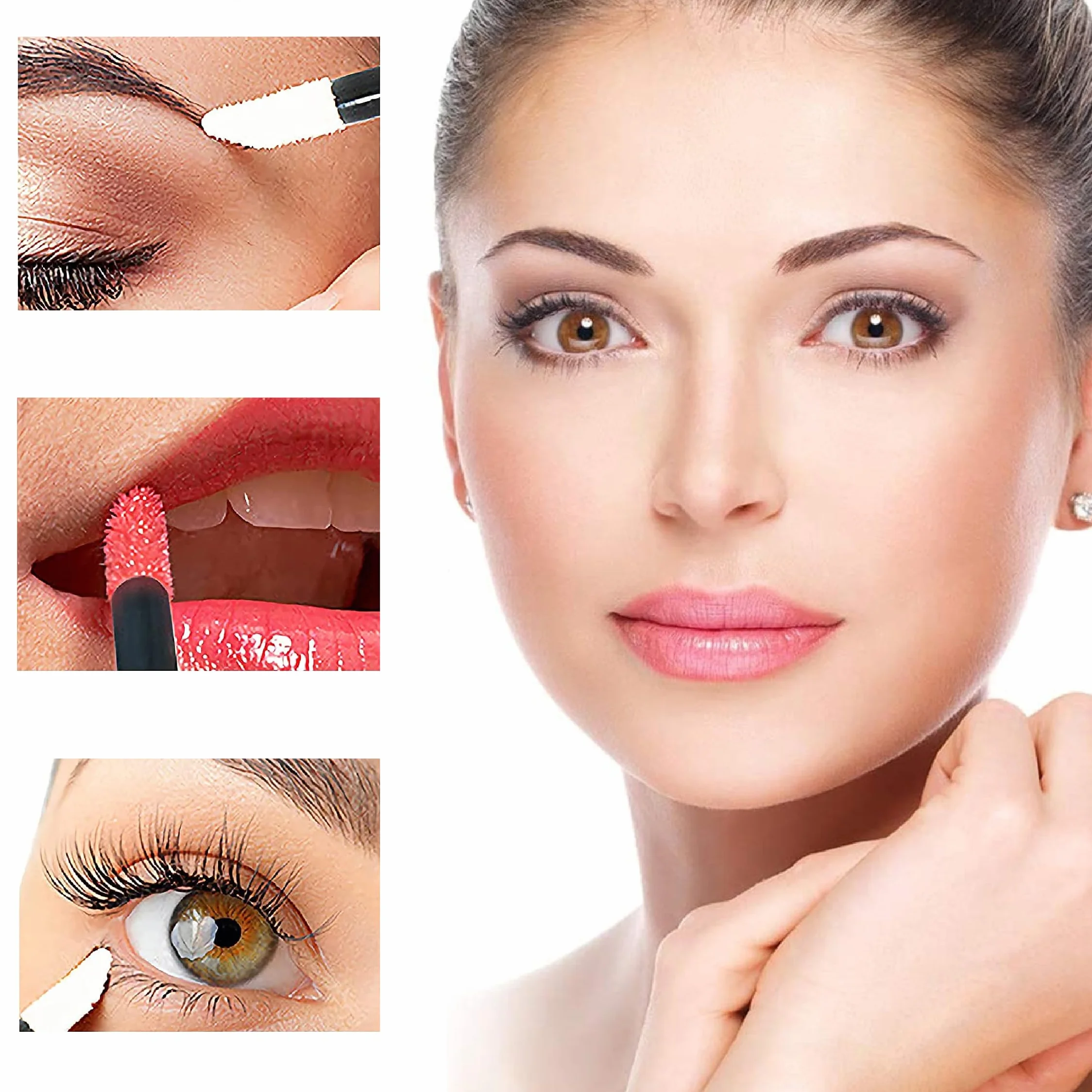 WeddHuis 100 Pezzi Monouso Lip Gloss Usa e Getta Trucco Pennello Pennello Correttore Rossetto Microbrush Pennelli Labbro Applicatore Bacchette Makeup Tool