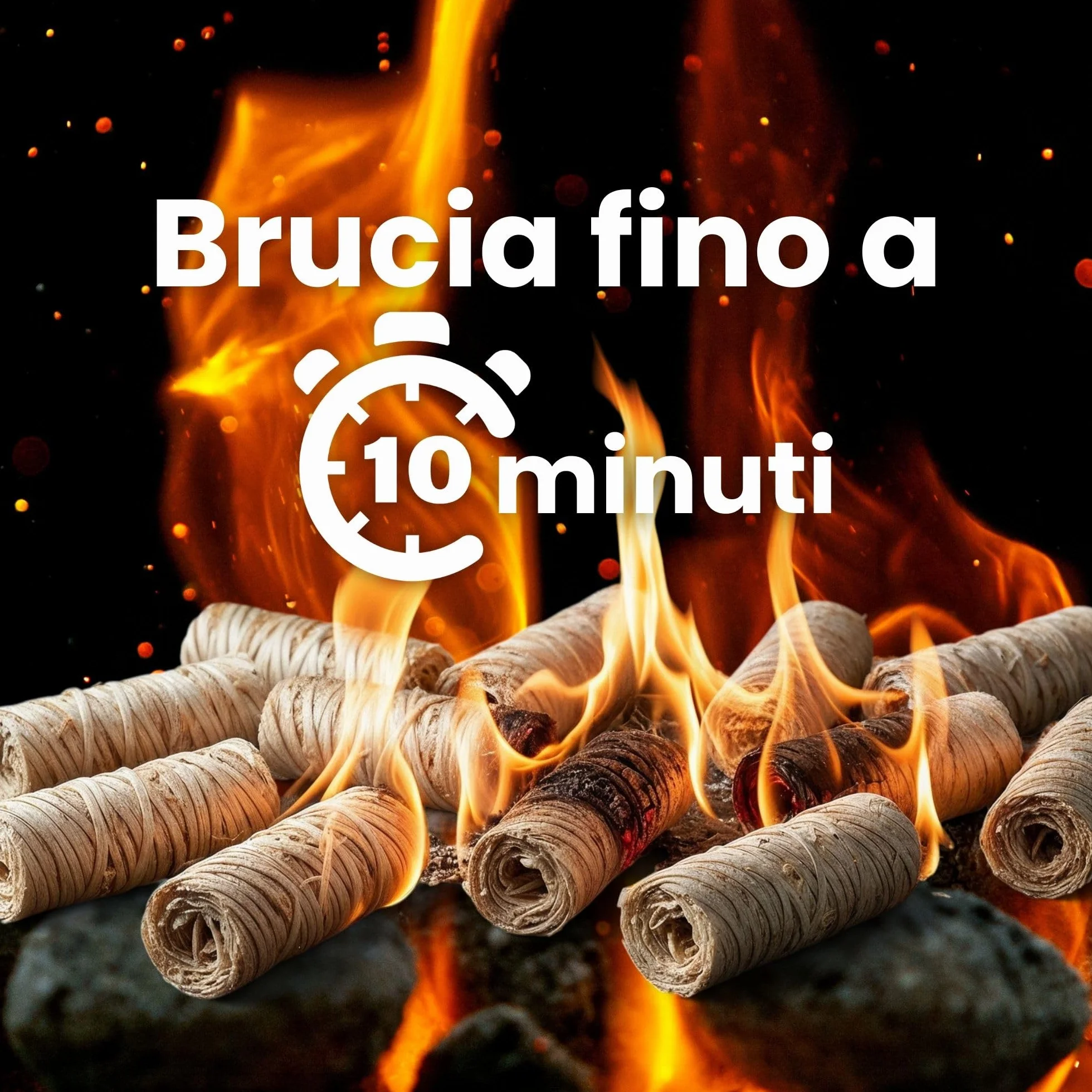 LERAVA Accendifuoco Ecologico 200pz Fire Starter Naturale Fiamma Forte Carbonella Barbecue Camino Stufa 2,4kg