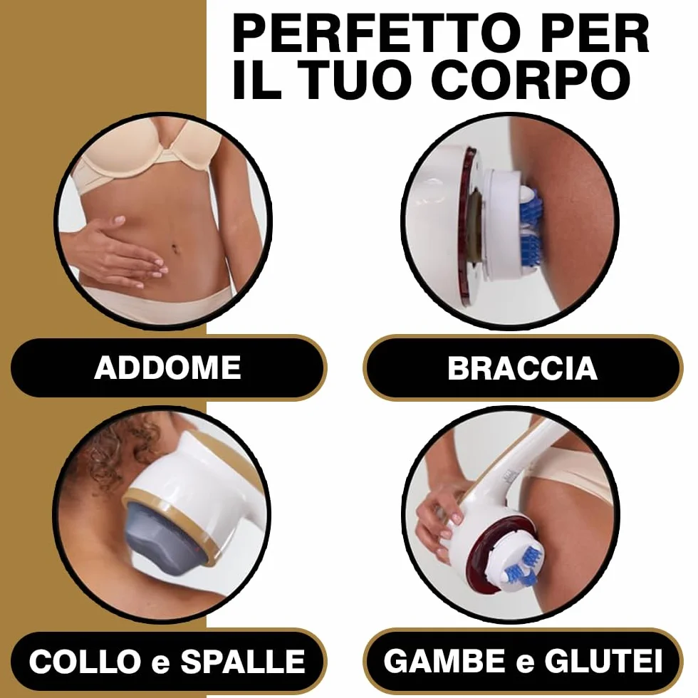 Massaggiatore Anticellulite Professionale Elettrico per Cellulite Radicata e Ostinata | Massaggio Muscolare Cervicale e Drenante Gambe | Massaggiatore Cellulite Pancia, Braccia e Fianchi