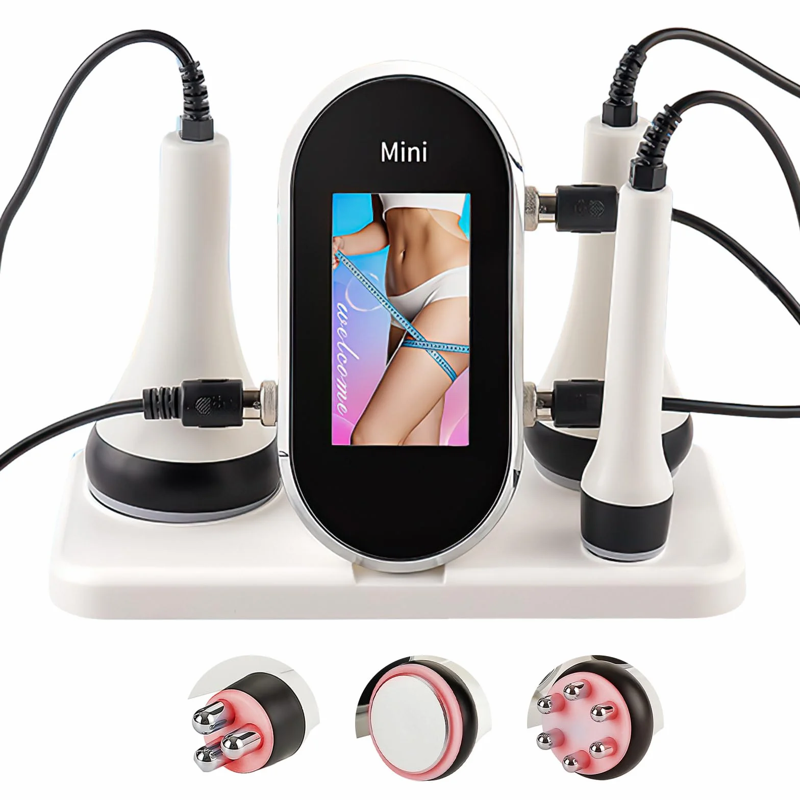 40 K Massaggiatore Anti Cellulite Apparato dimagrante, Lipocavitazione Radiofrequenza 4 in 1, Corpo dimagrante macchina, Macchina di bellezza del viso, per il viso, i braccia, l'addome (B-3 in 1)