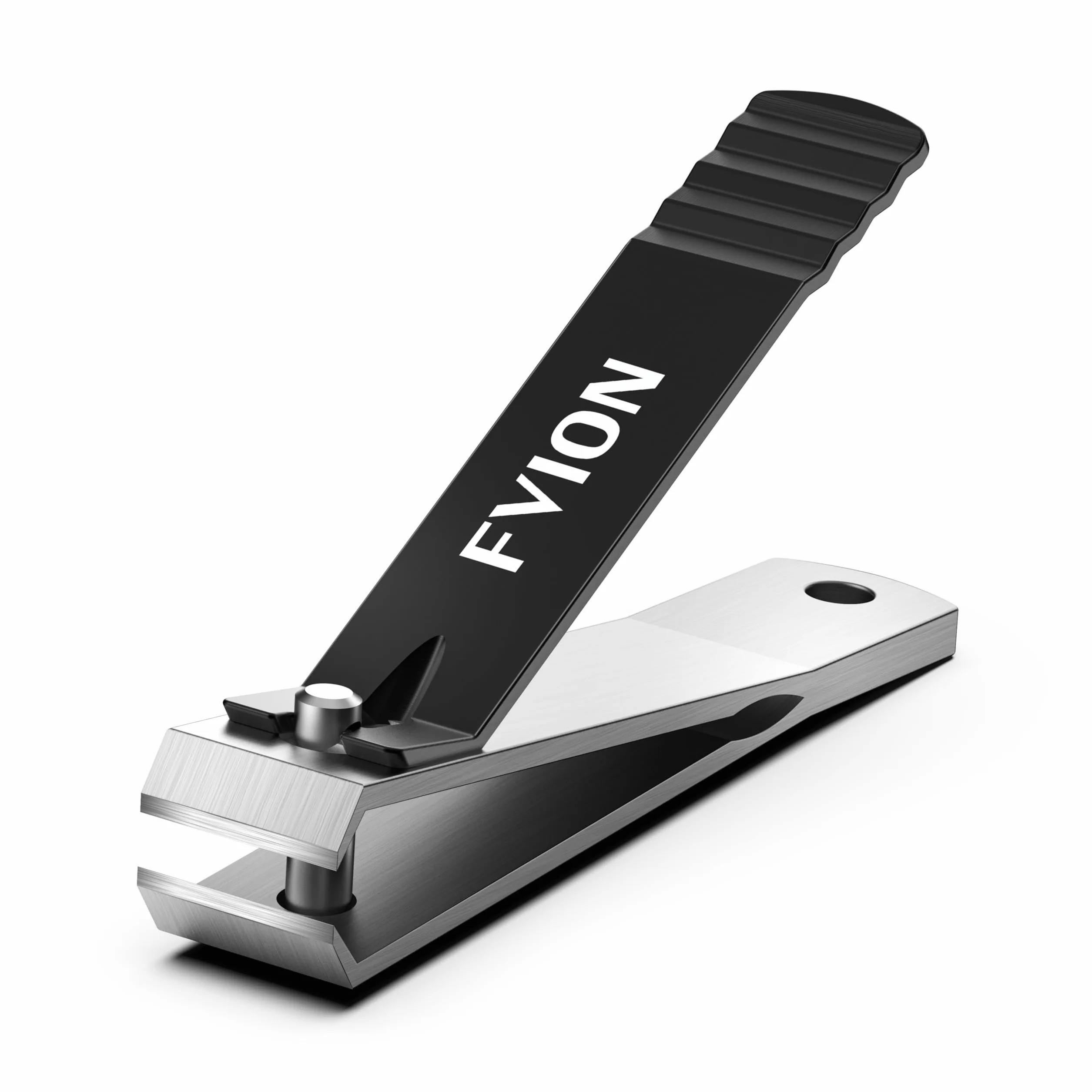 FVION Tagliaunghie a lama dritta grande per unghie spesse – Tagliaunghie professionale in acciaio inox – Potente tagliaunghie spesso per anziani, uomini e donne