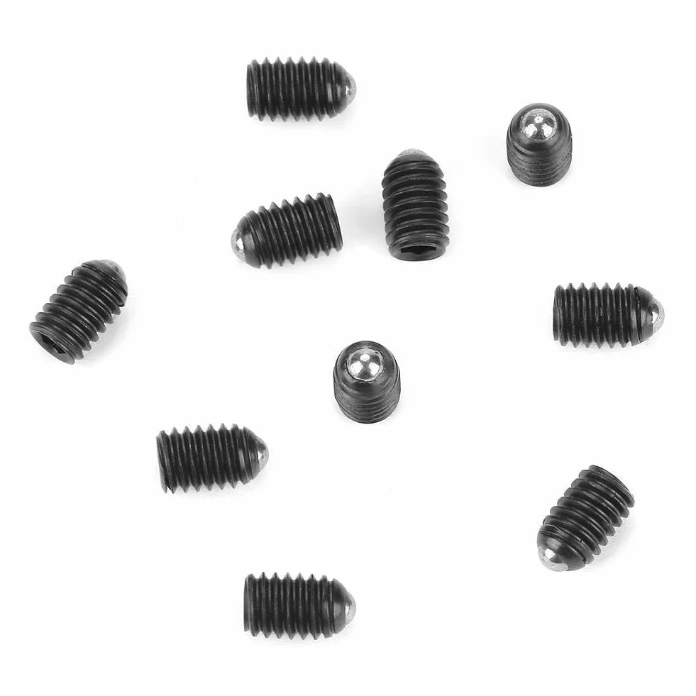 Zestaw 10 szt. M4 Pressori a molla filettati con molla a sfera esagono incassato stantuffo a molla in acciaio al carbonio M4*8