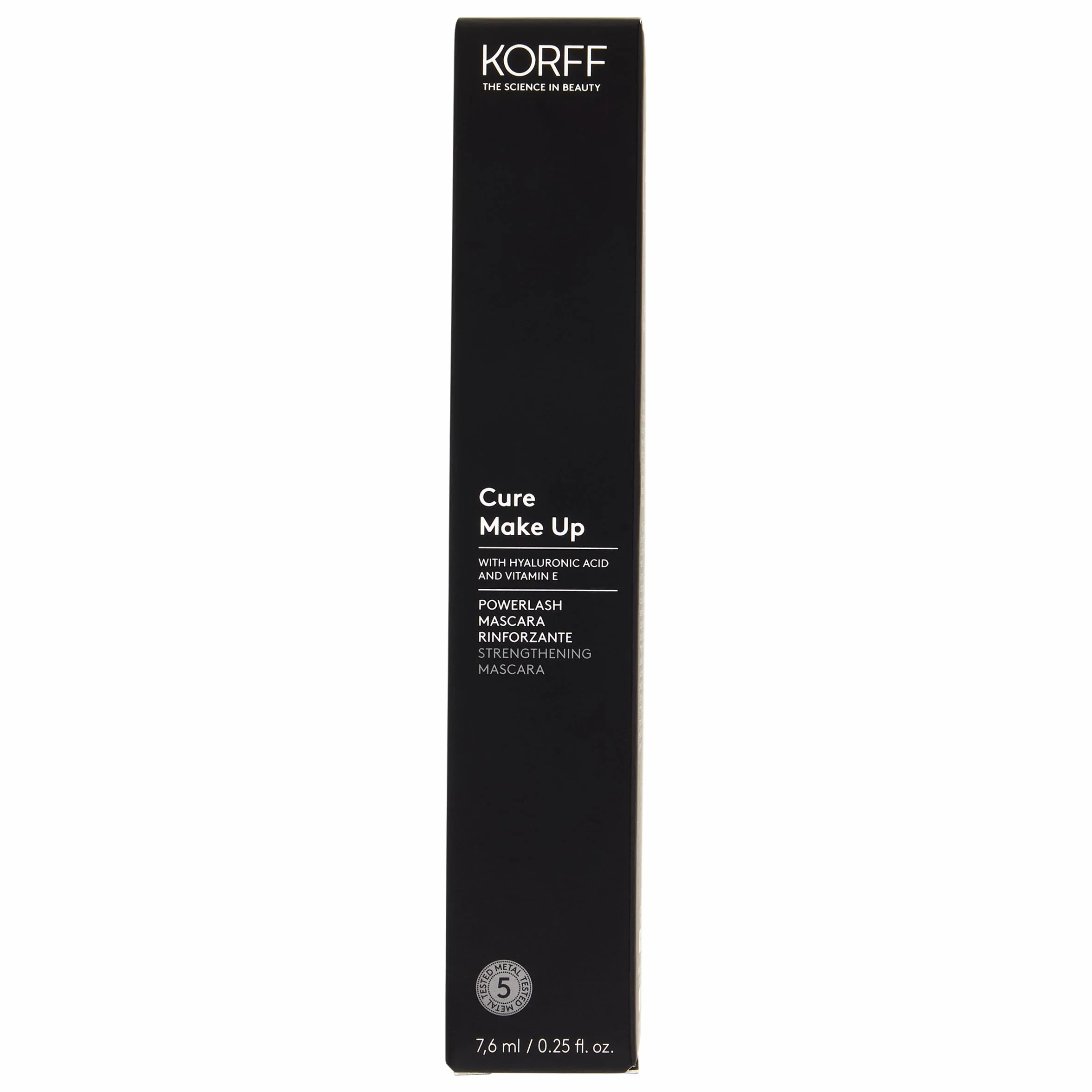 Korff Powerlash Mascara Rinforzante, Trattamento in Siero per Ciglia, Cura per rafforzare la crescita delle ciglia, 7.6 ml