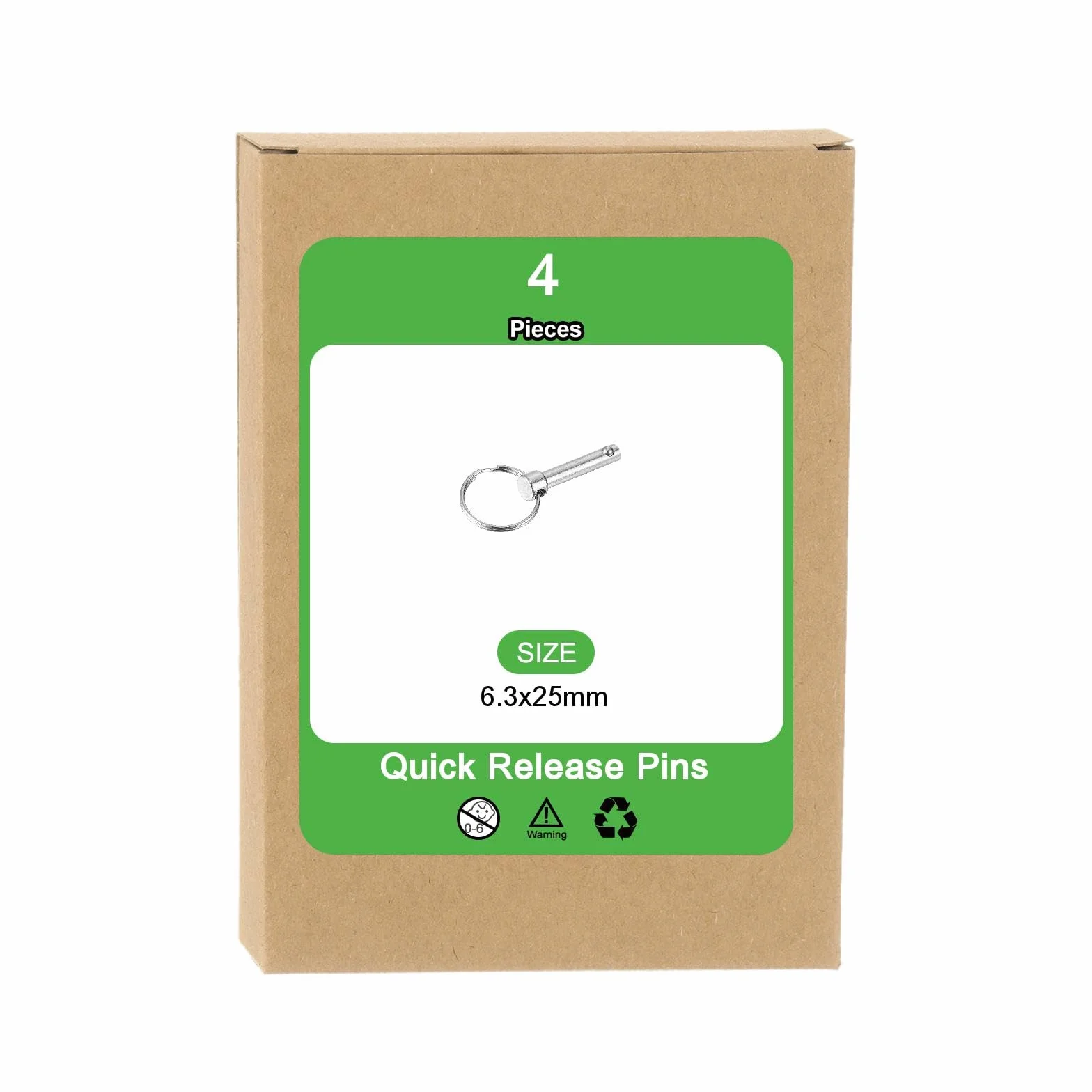QUARKZMAN 4 Pcs Perni A Sgancio Rapido 6.3mmx25mm Acciaio Al Carbonio Hardware Nautico