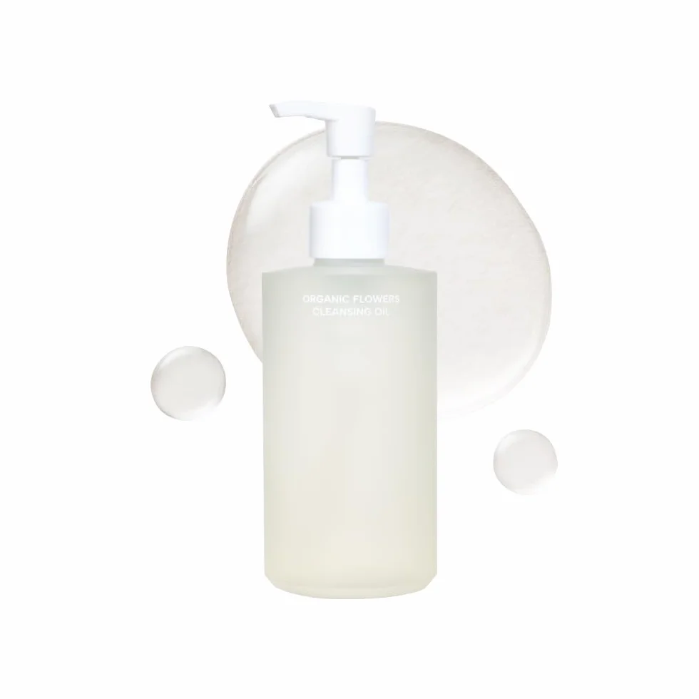 WHAMISA Organic Flowers Cleansing Oil - Detergente struccante delicato per il viso - pulizia profonda dei pori - lenitivo e curativo per la pelle - 153ml | NUOVA formula migliorata