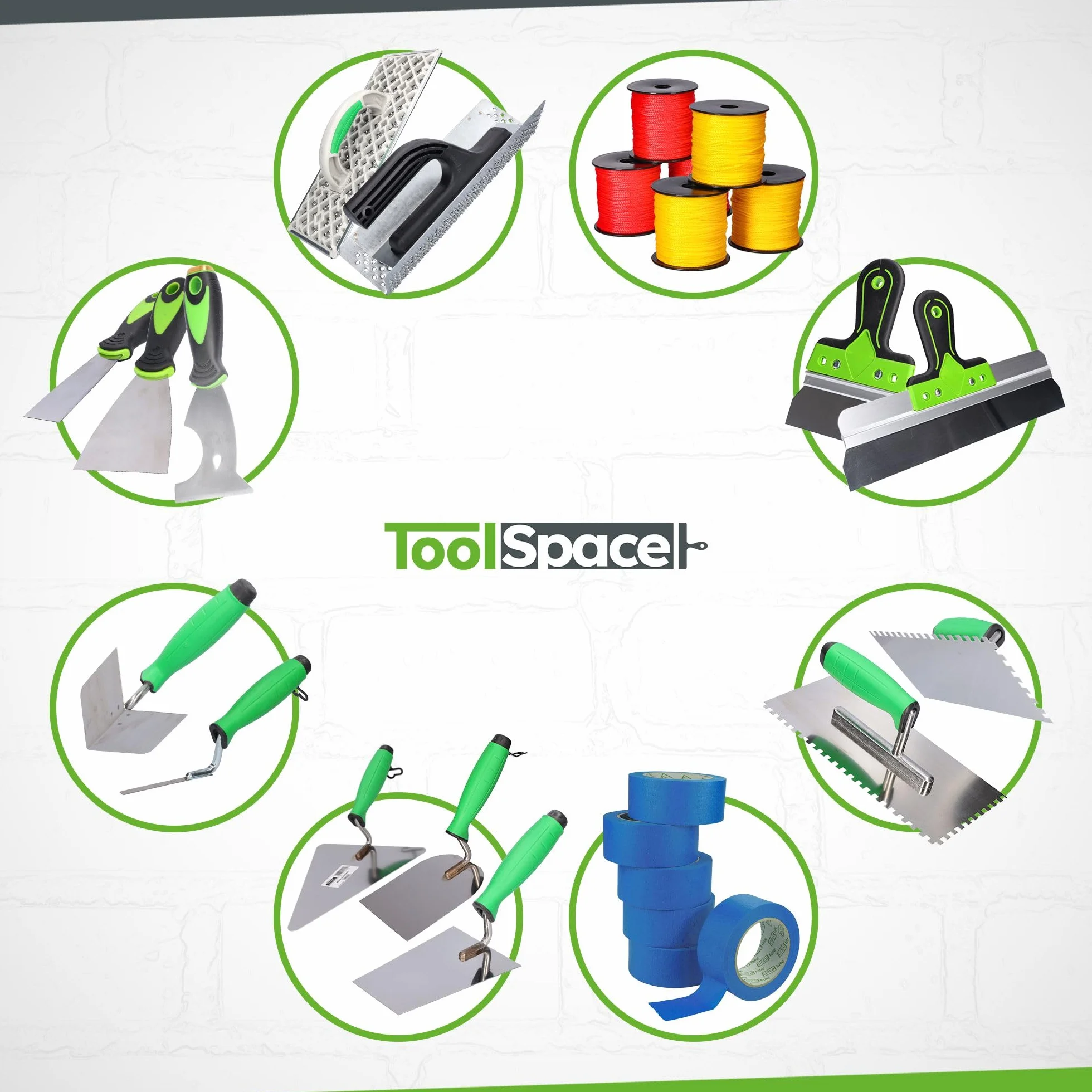 ToolSpace Cazzuola di precisione in acciaio inox 120 mm manico gommato