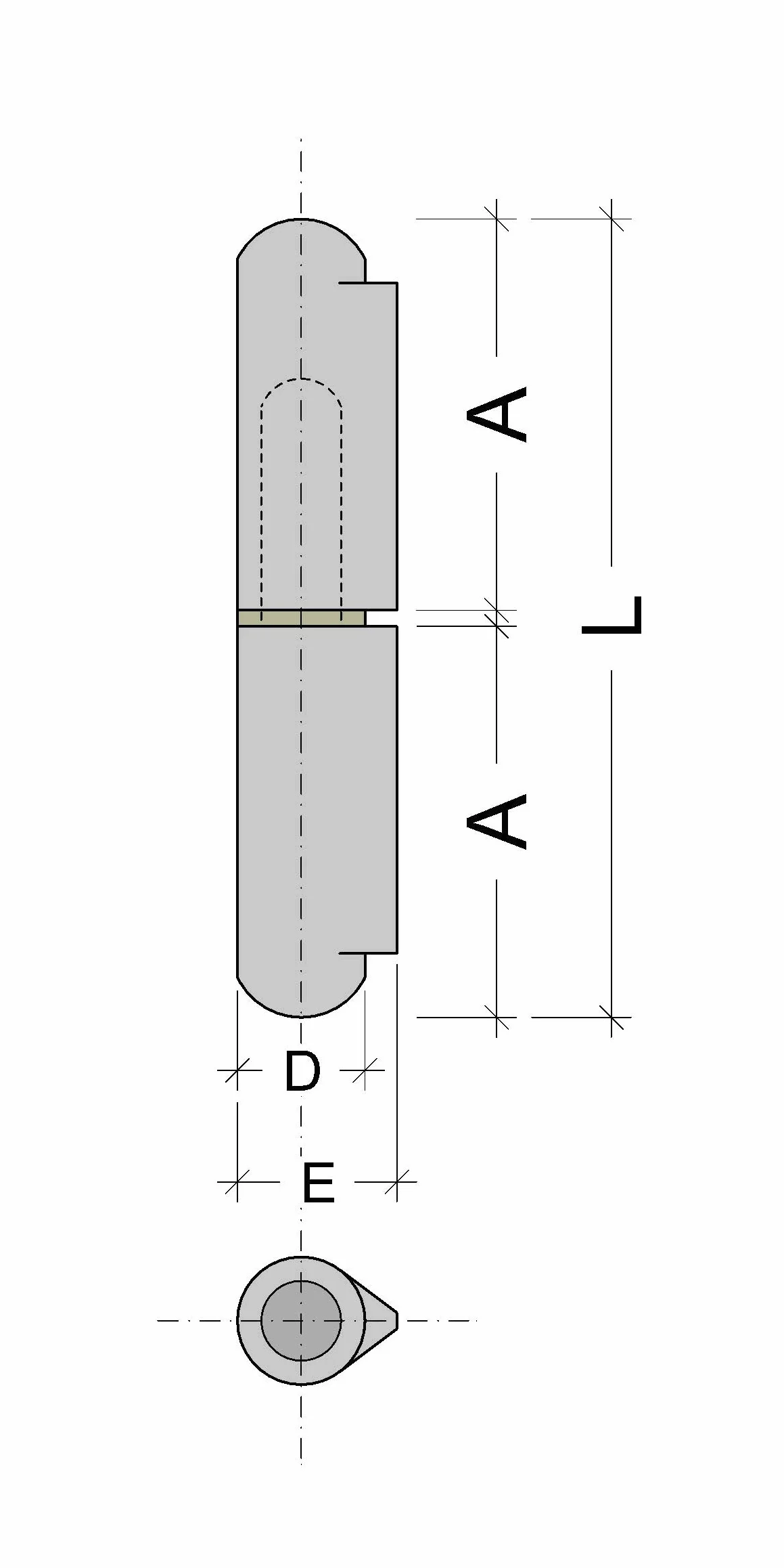 Gedotec Cerniera di saldatura in acciaio per porte in metallo, altezza 40 mm, portata 65 kg, 2 pezzi