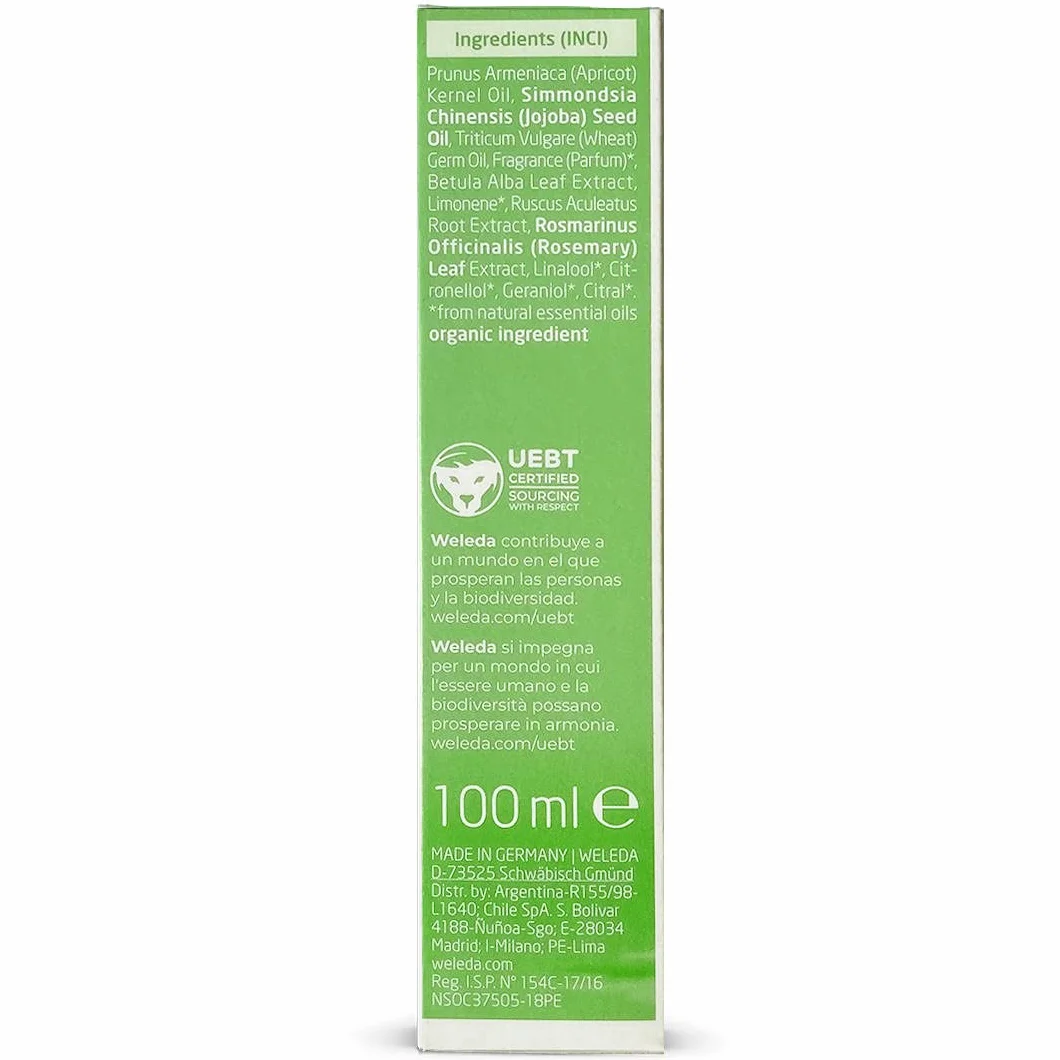 Weleda Olio Cellulite Betulla, trattamento degli inestetismi della cellulite a base di foglie di betulla bio per una pelle visibilmente più liscia e morbida (1X100 ml)