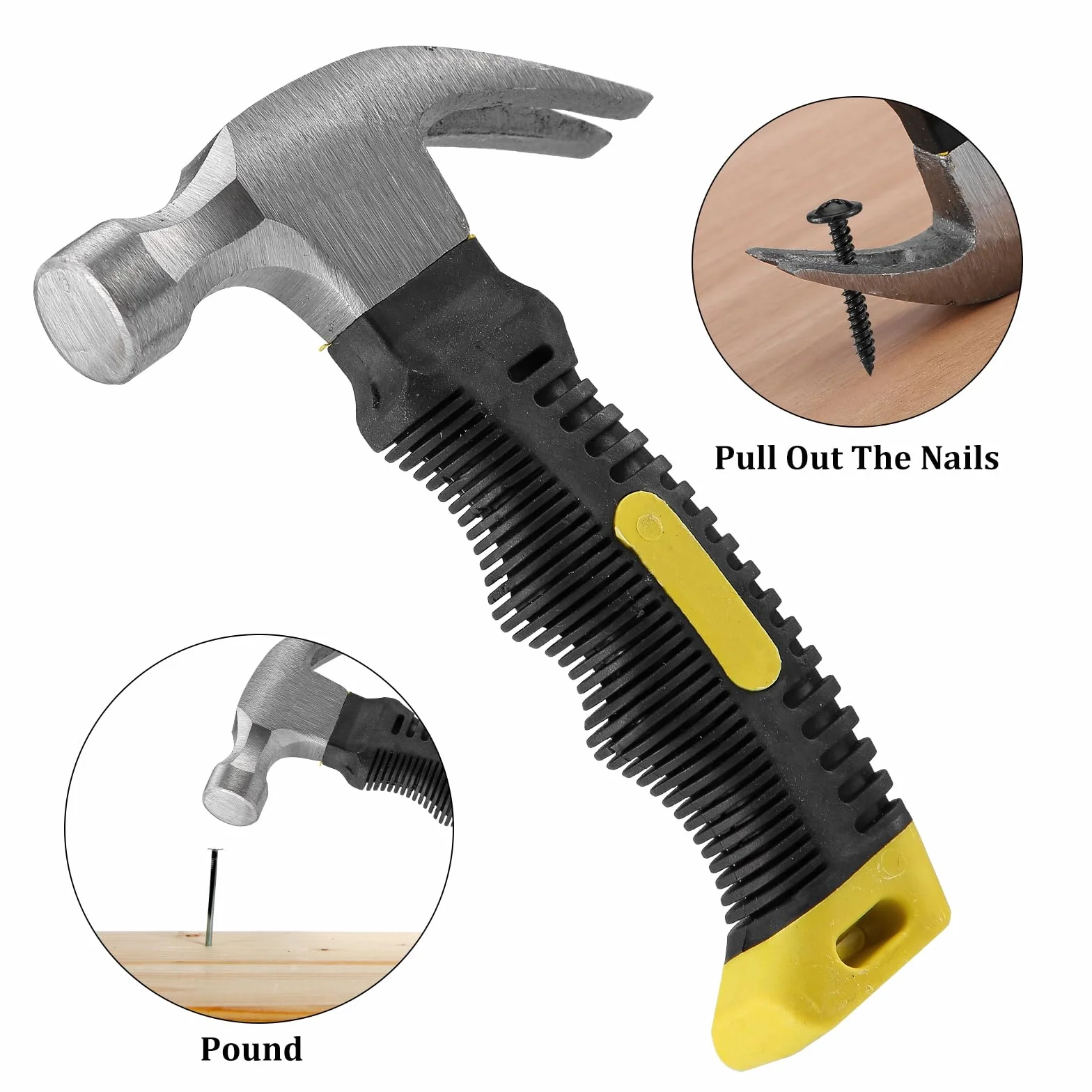 Kit 900 Chiodi in Acciaio 8-in-1, Martello Mini Carpentiere 282g, Metro a Nastro 3m - Fai-da-Te