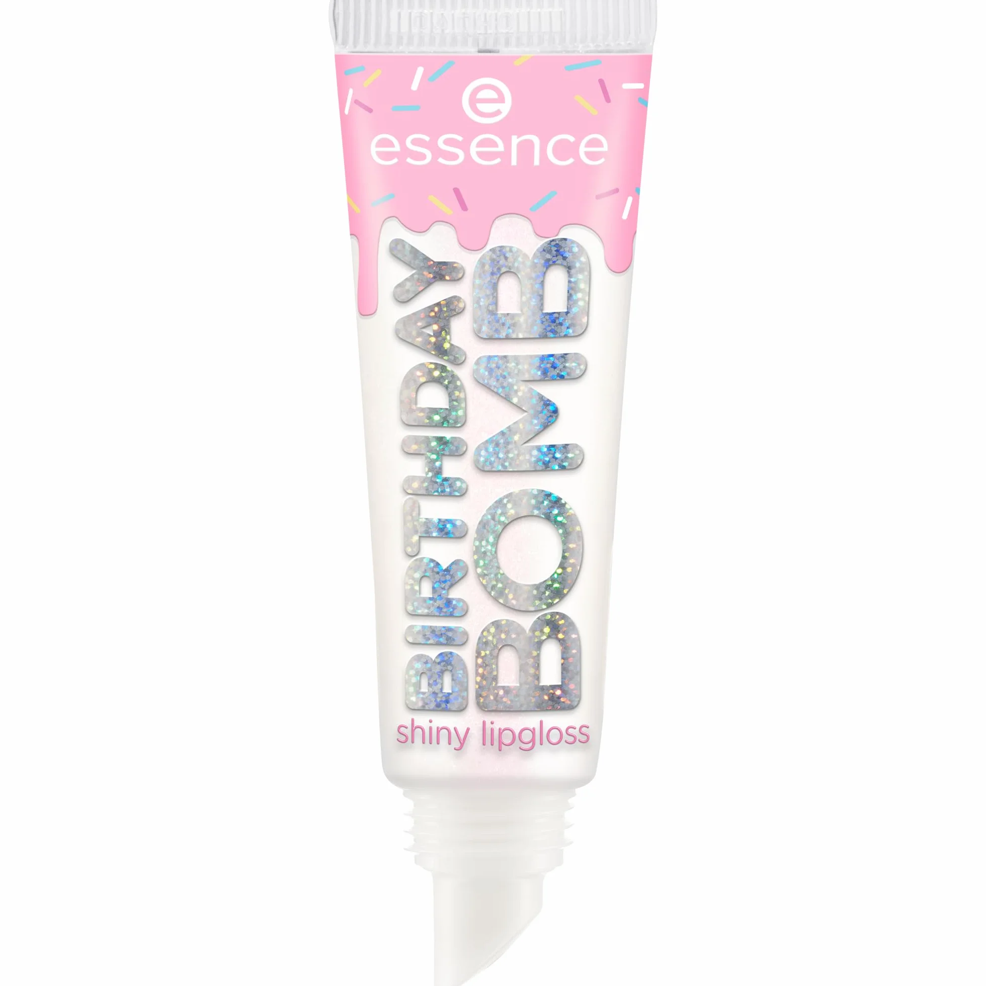 essence BIRTHDAY BOMB shiny lipgloss, naturale, lucida, rugiadosa, brillante (10ml)