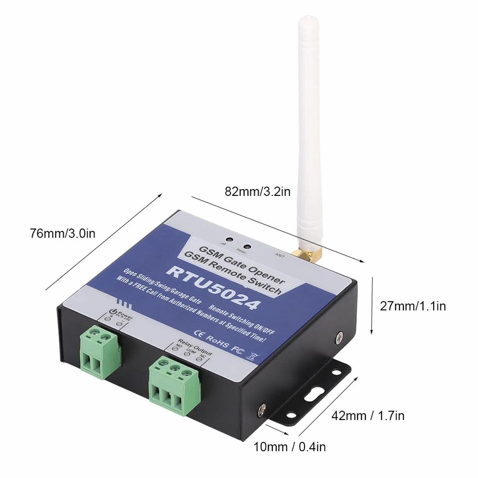 Apricancello GSM RTU5024 Telecomando Universale Interruttore Relè DC 9-24V Apriporta Senza Fili Per Porta Garage