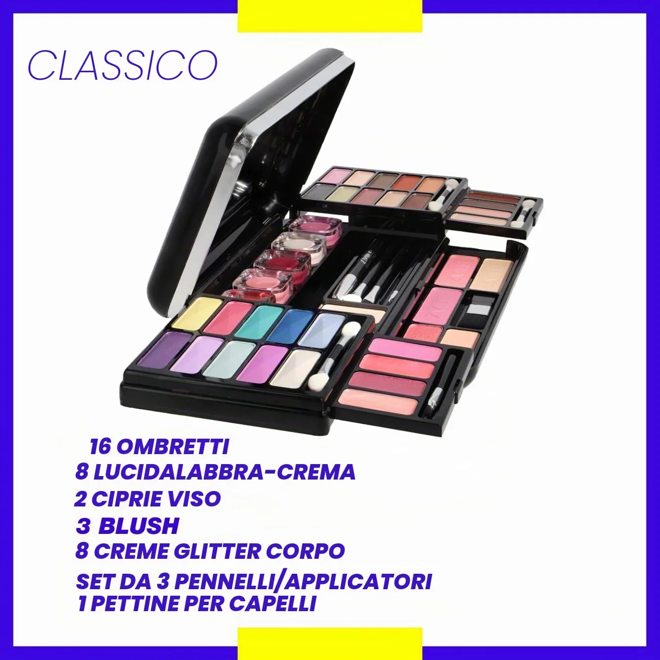 ZMILE Cosmetics Tavolozza Trucco Classic, Cosmetici Vegan, Nero