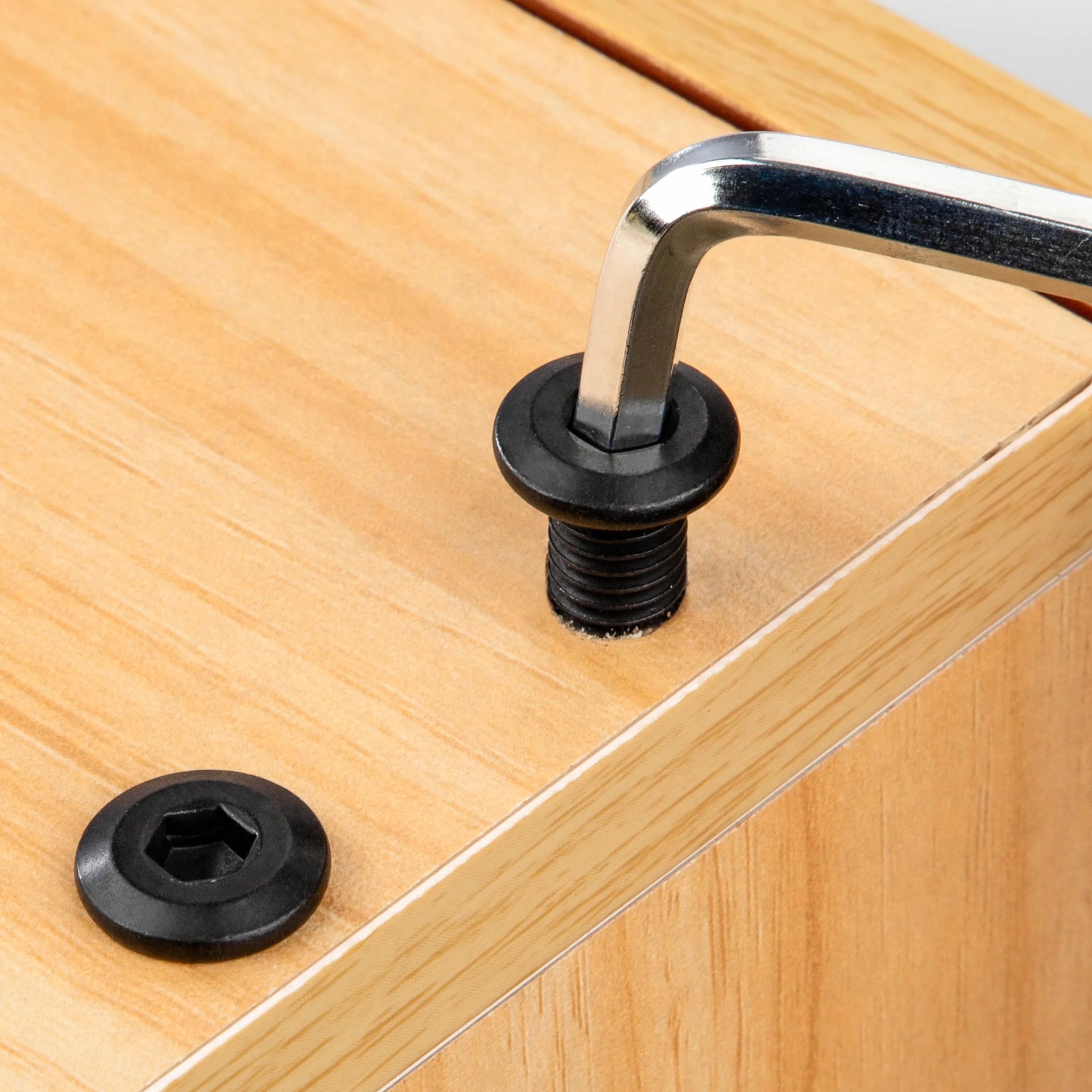 Viti a Testa Piatta M5 x 12 mm Nero Acciaio Inox A2 V2A Bulloni per Mobili con Chiavi a Esagono Filettatura Completa