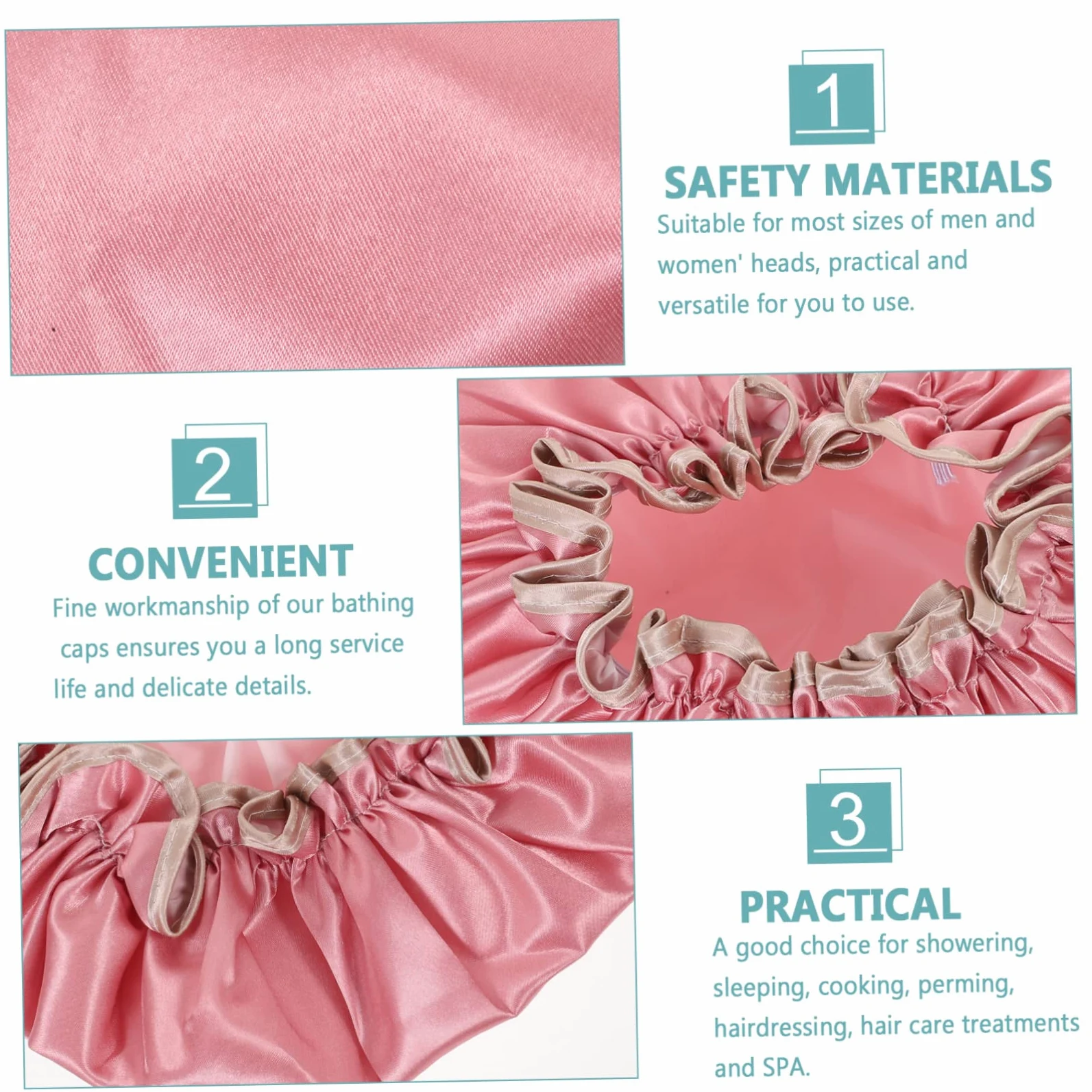 FOMIYES 3 Set di Cuffie da per Donna a Doppio Morbide E Traspiranti con Accessorio per La Bellezza della Spa 3 Pezzi*3