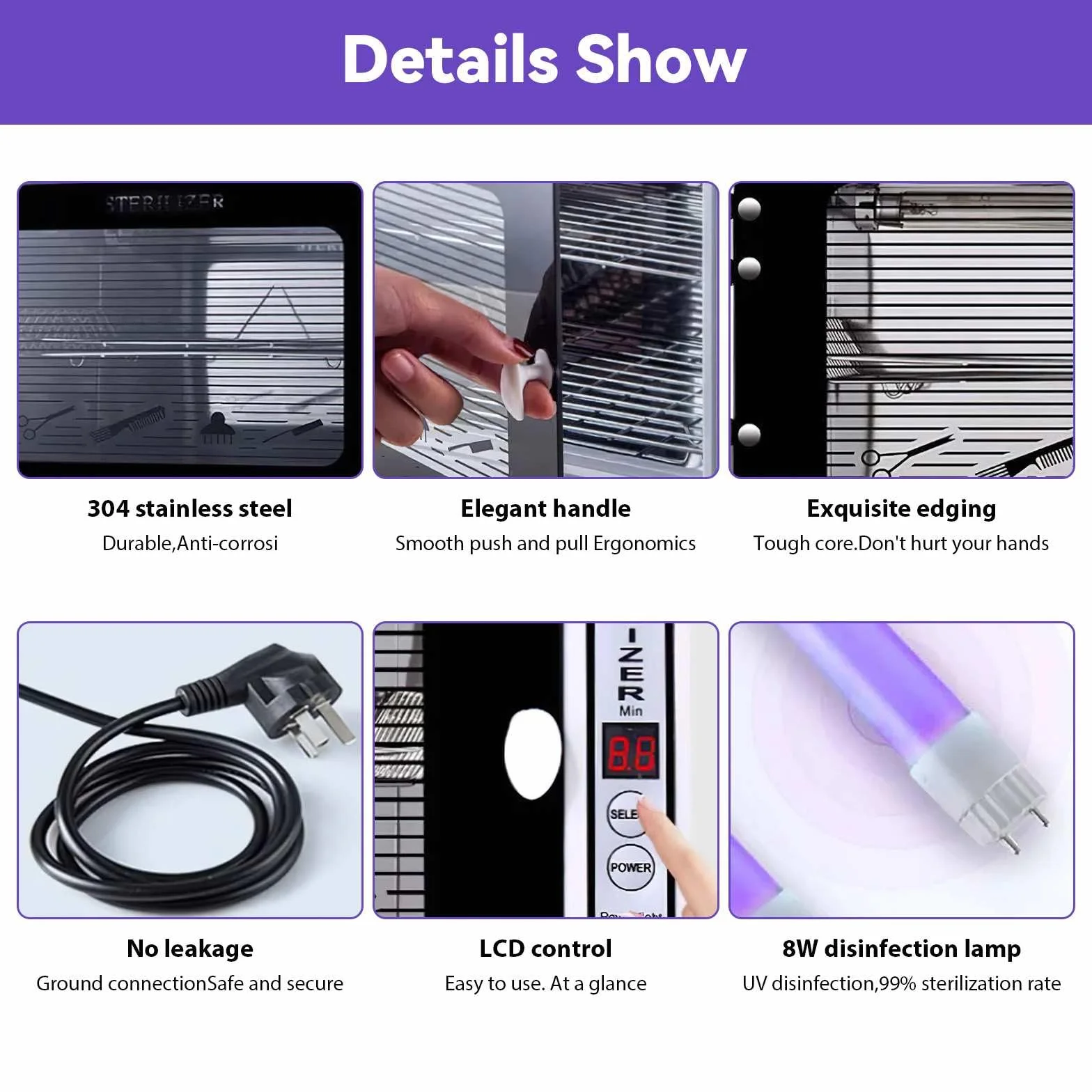 Armadio di disinfezione UV,Macchina sterilizzatore UV,Sterilizzatore UV LED altamente efficace con timer,Professionale Nail Tools Sterilizzatore per il salone,Odontoiatria,Manicure (Bianco)