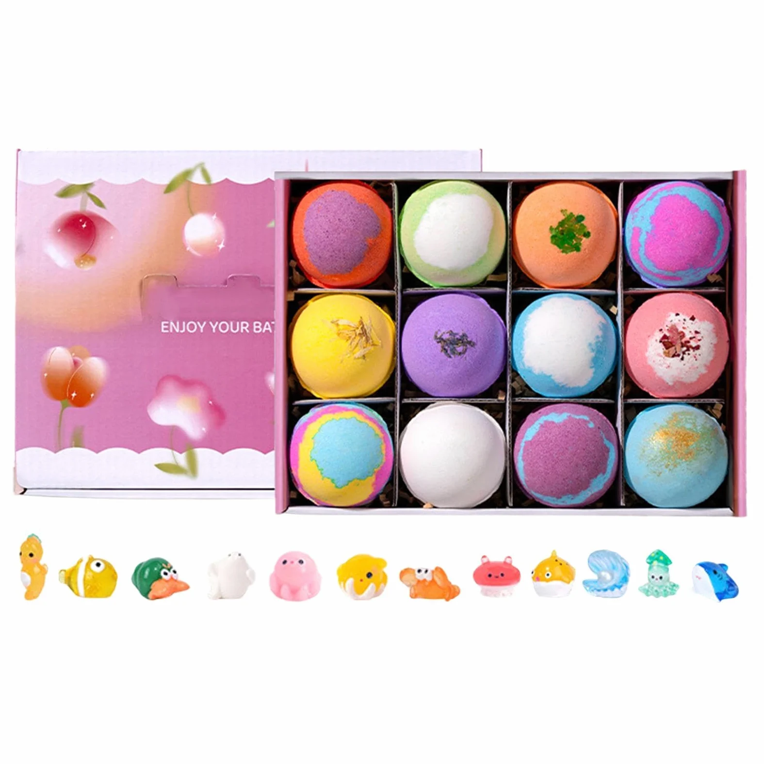 Bombe da Bagno Effervescenti Detergente Corpo Colorato Rilassante | Bombe Effervescenti Doccia per Relax, , Spa, Casa, Bagno, Hotel, Regalo Unisex