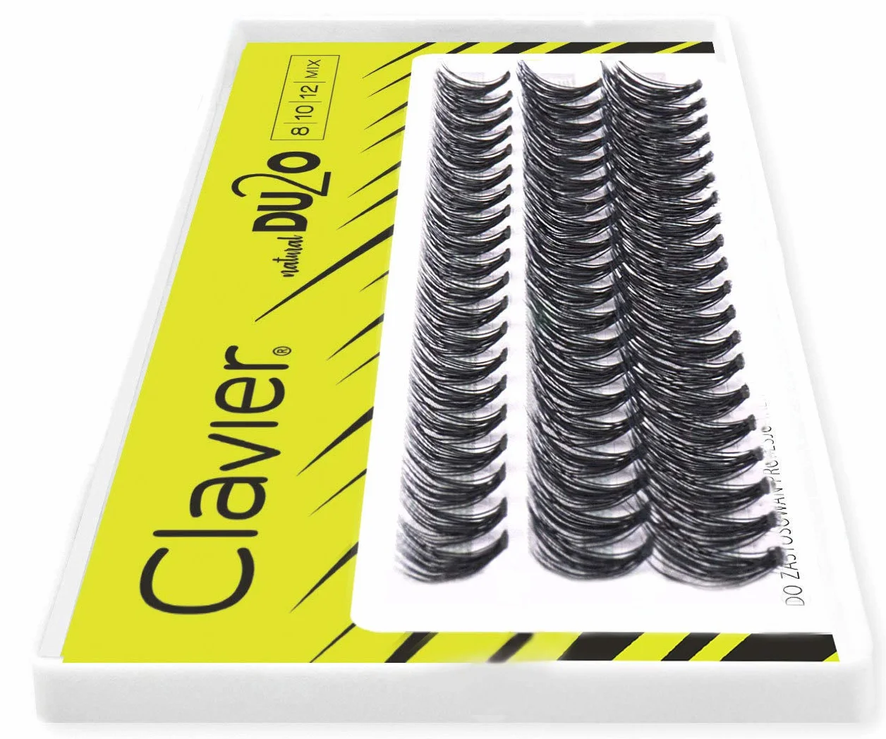 Clavier Ciglia artificiali in ciuffi Du2o Doppio volume | Ciglia a ciuffo | Diverse lunghezze da 8 a 14 mm | Ultra volume, per un look perfetto