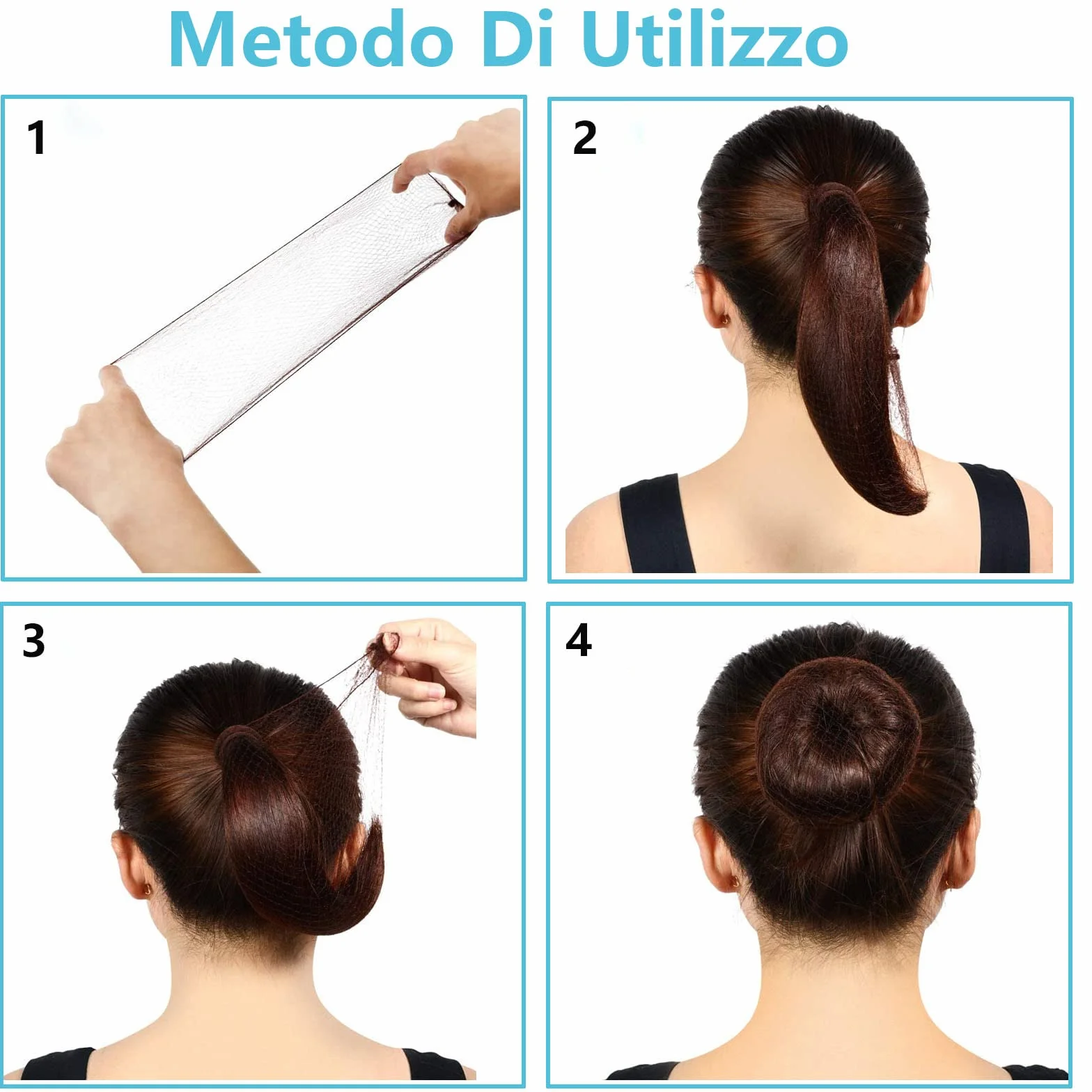 Retina per Capelli,25 Reti per capelli marroni,Retine per Capelli Invisibili con Bordo Elastico,per Invisibili Elastico Bordo Maglia per Balletto,Danza,Infermiera e Così via