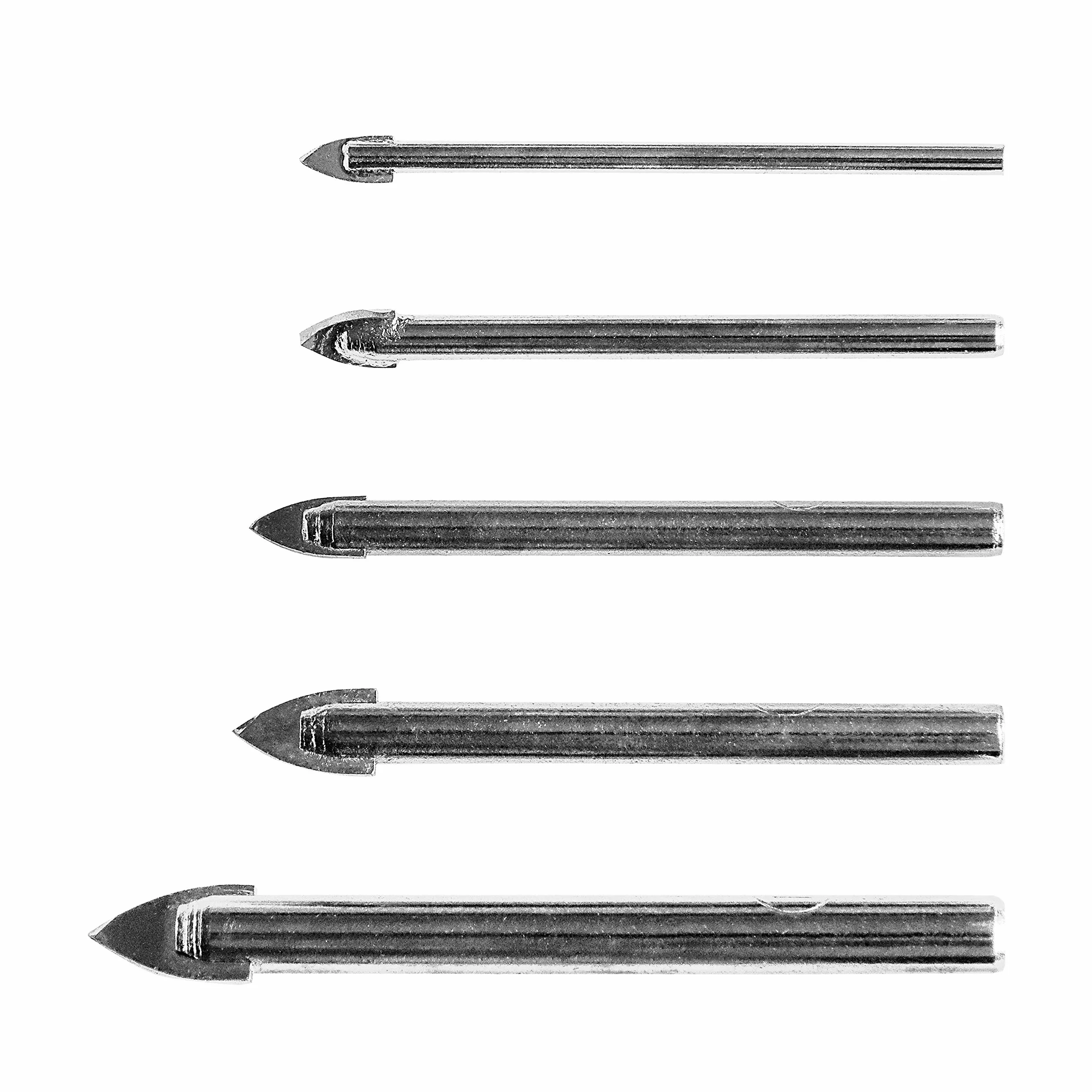 S&R Punte Trapano per Piastrelle Vetro Ceramica Set 5 4-10 mm