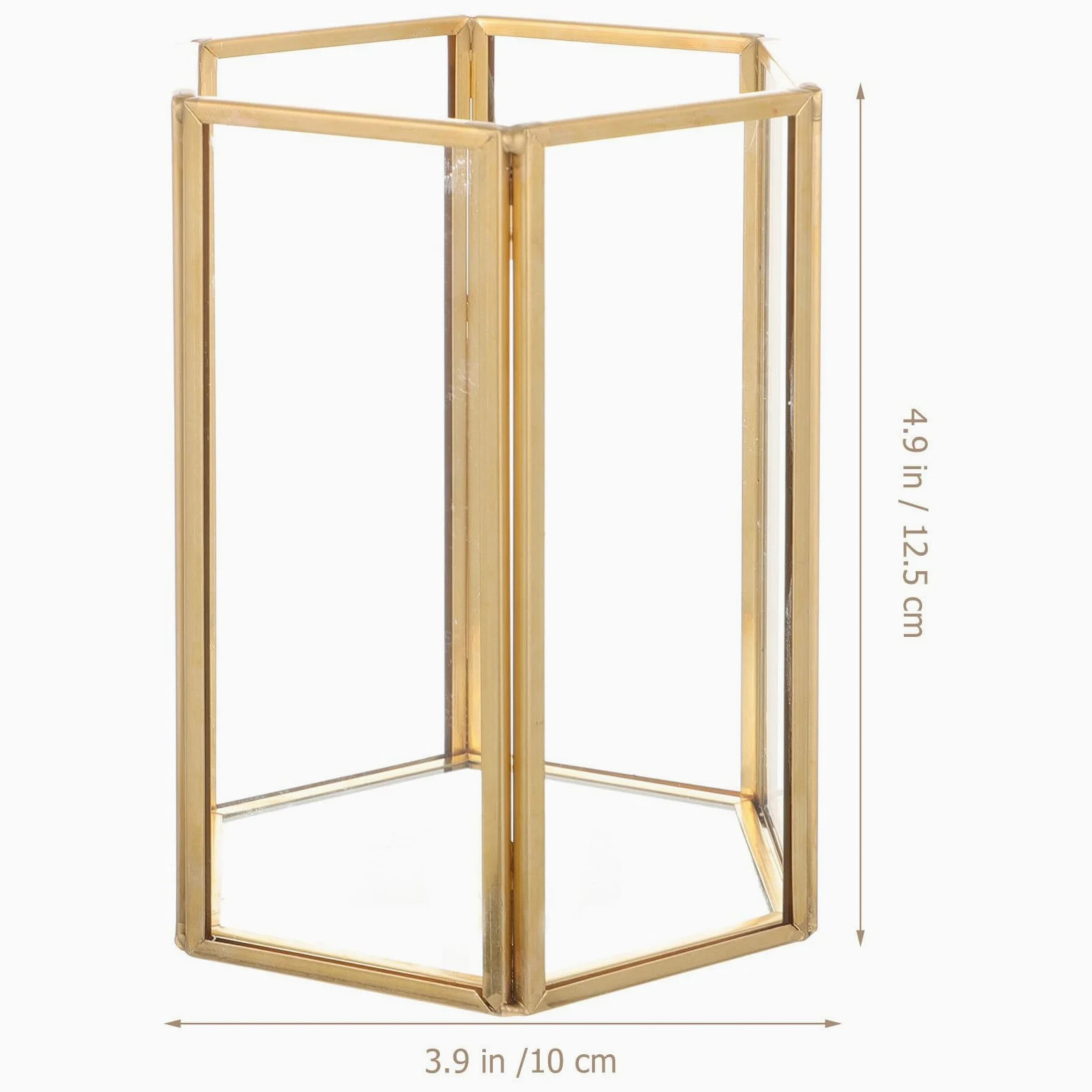 Generic Porta Pennelli Trucco in Vetro Trasparente Perle Bianche Contenitore Organizer da Banco senza Coperchio Porta Scopino per Organizzare e Risparmiare Spazio Sul Piano di Lavoro