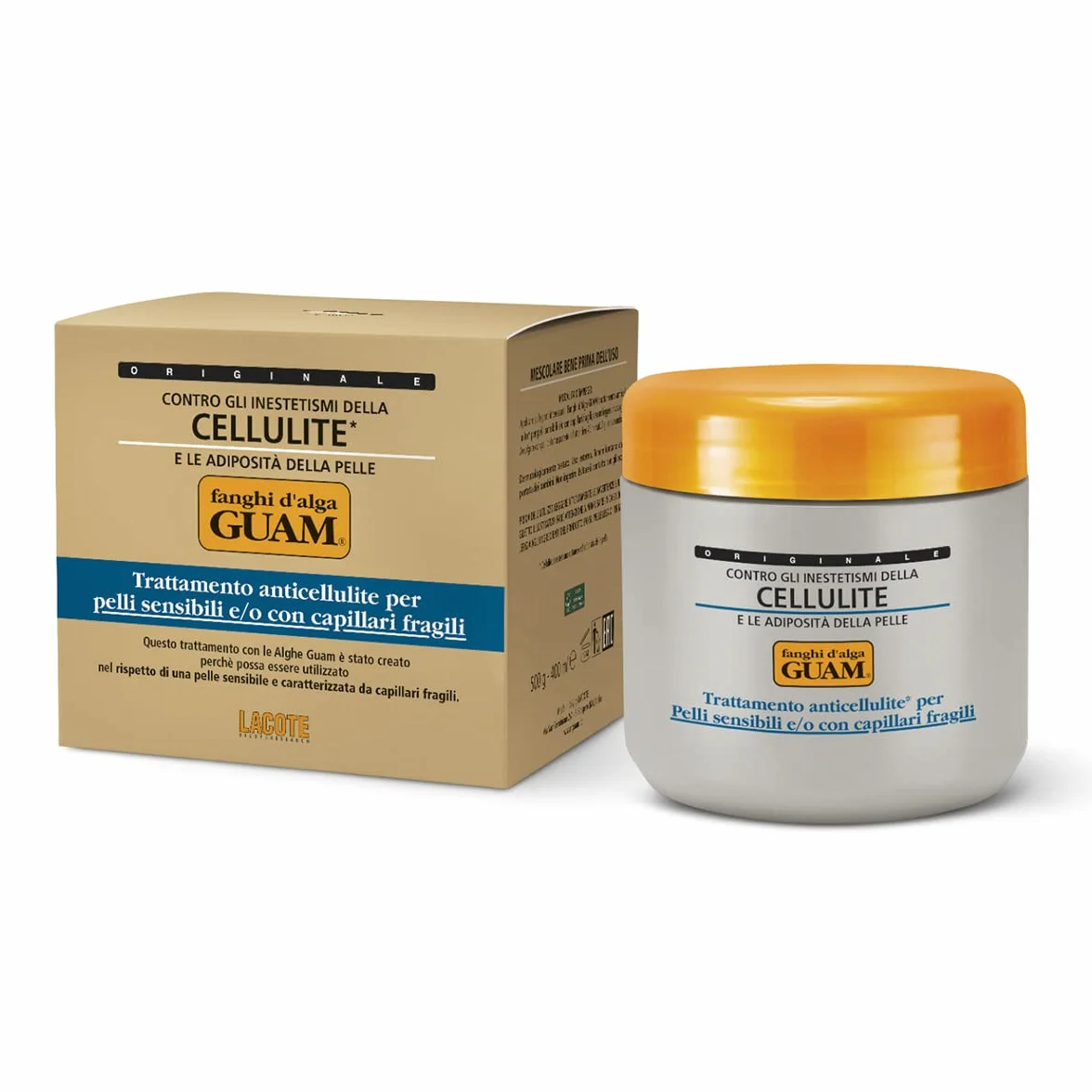 Guam Fanghi d'Alga Pelli Sensibili-Capillari Fragili, Anticellulite