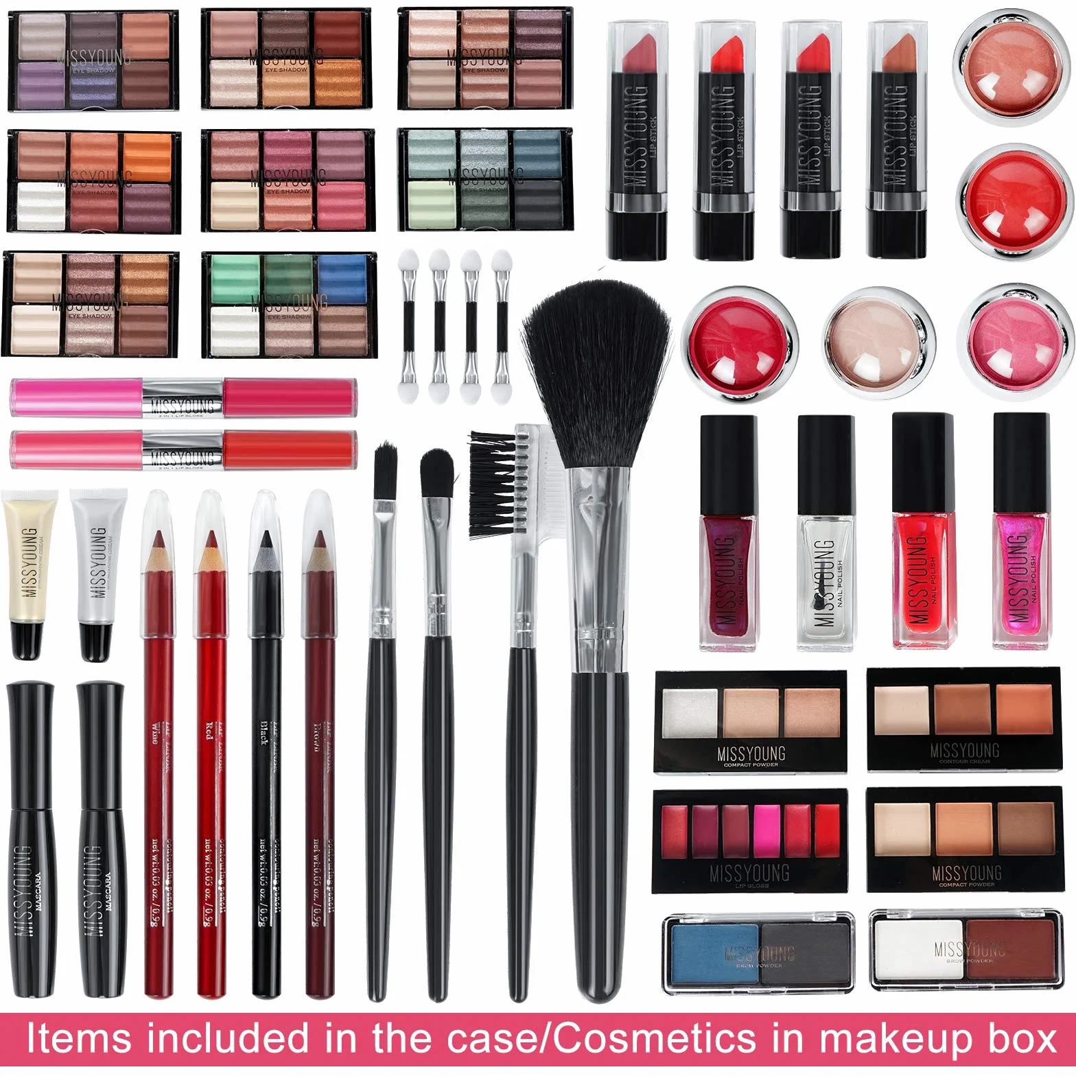 Set di Trucchi Make Up Cosmetico Valigia per il Trucco Kit Trucchi Tutto in Uno Tavolozza per Beauty Case Make Up Scatola Completo Valigetta con ombretto, Blush polvere e Lucidalabbra #3