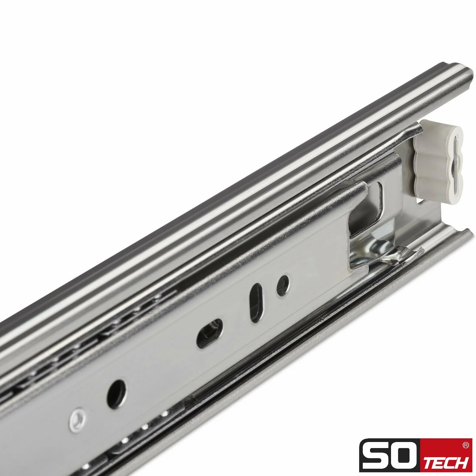 SO-TECH Guide a Estrazione Totale 350 mm Telescopiche Argento a Sfera 8 pezzi